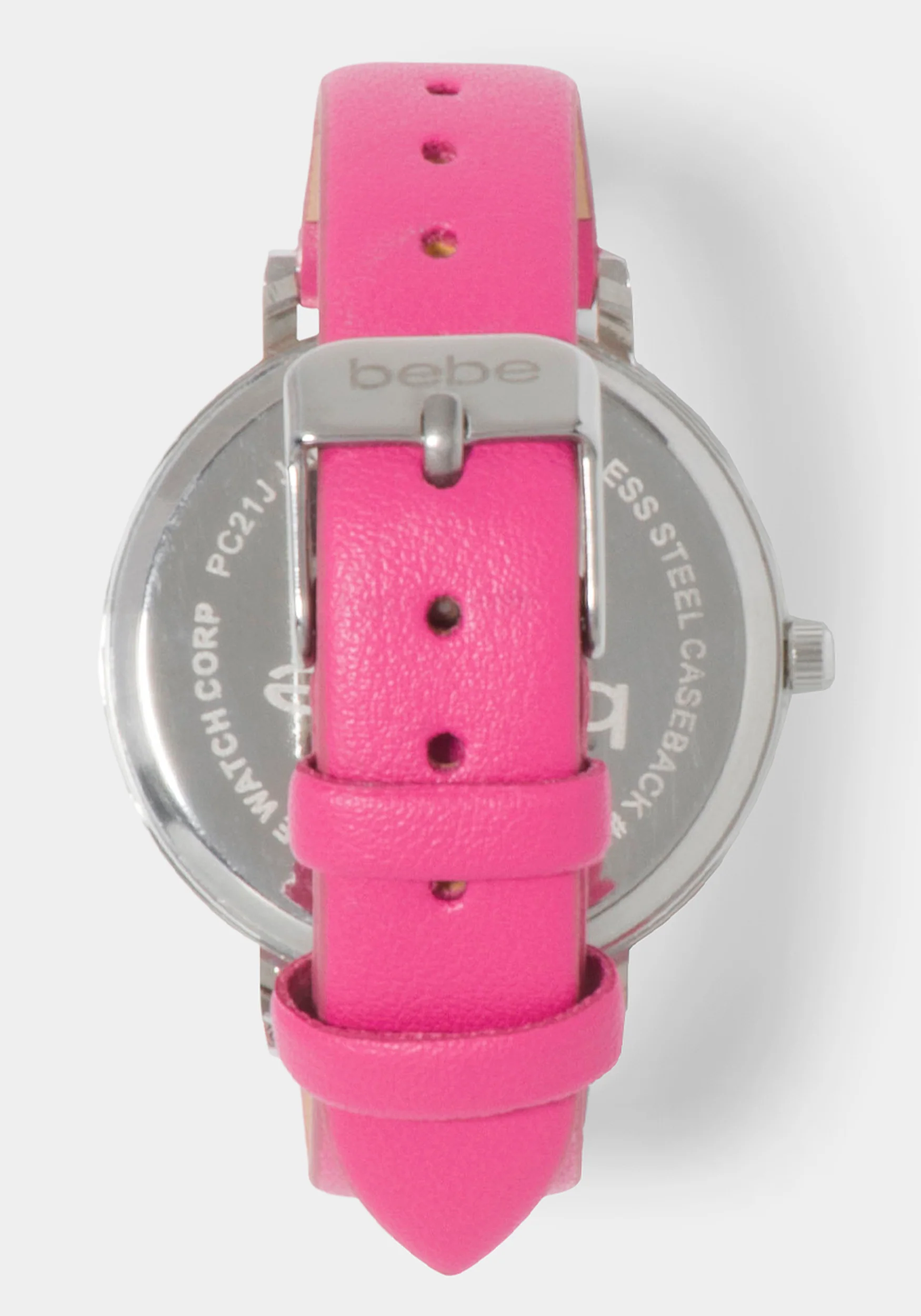 Magenta Strap Watch with Crystal Bezel - Image 4