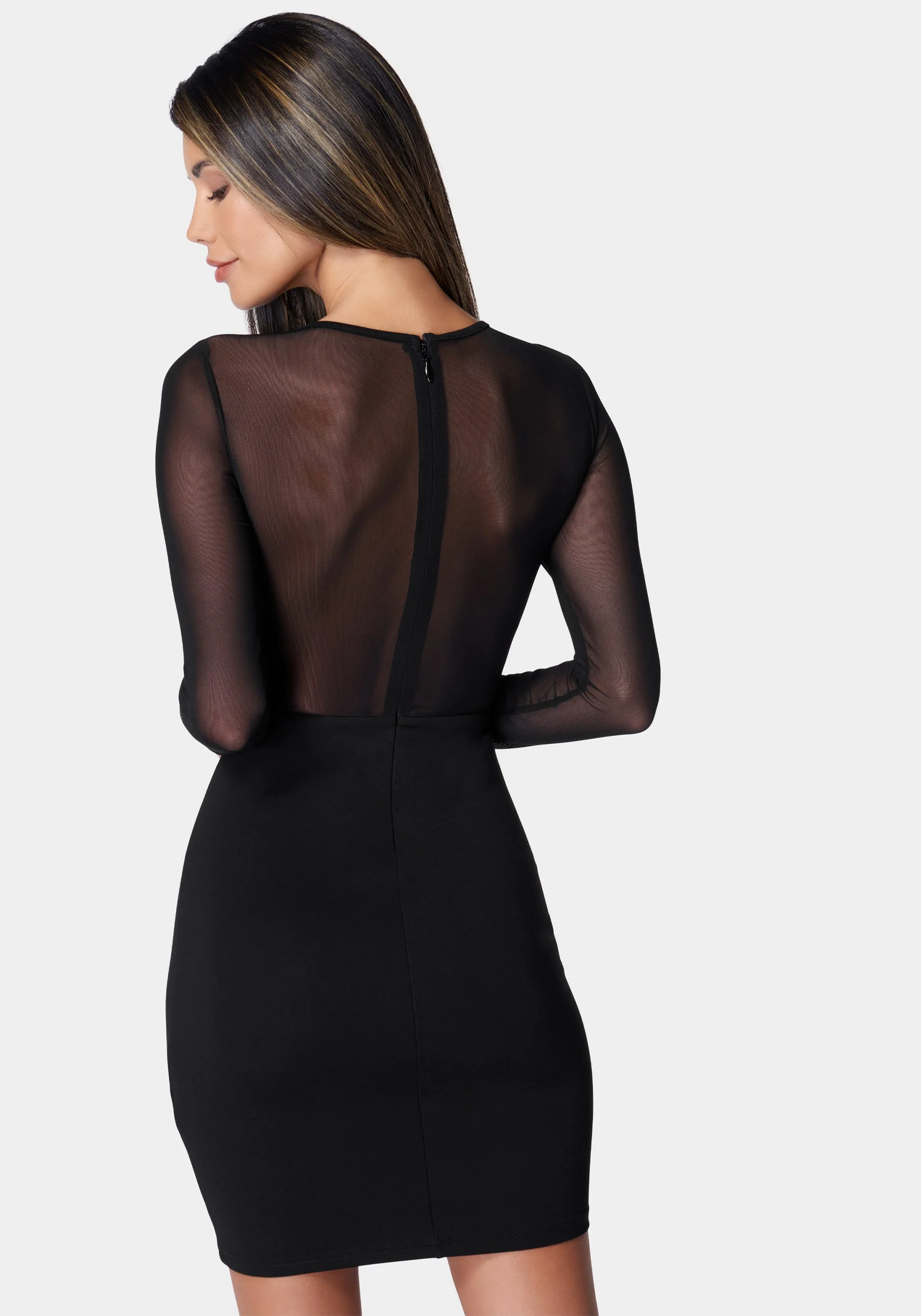 Mesh & Lace Illusion Dress - Image 3