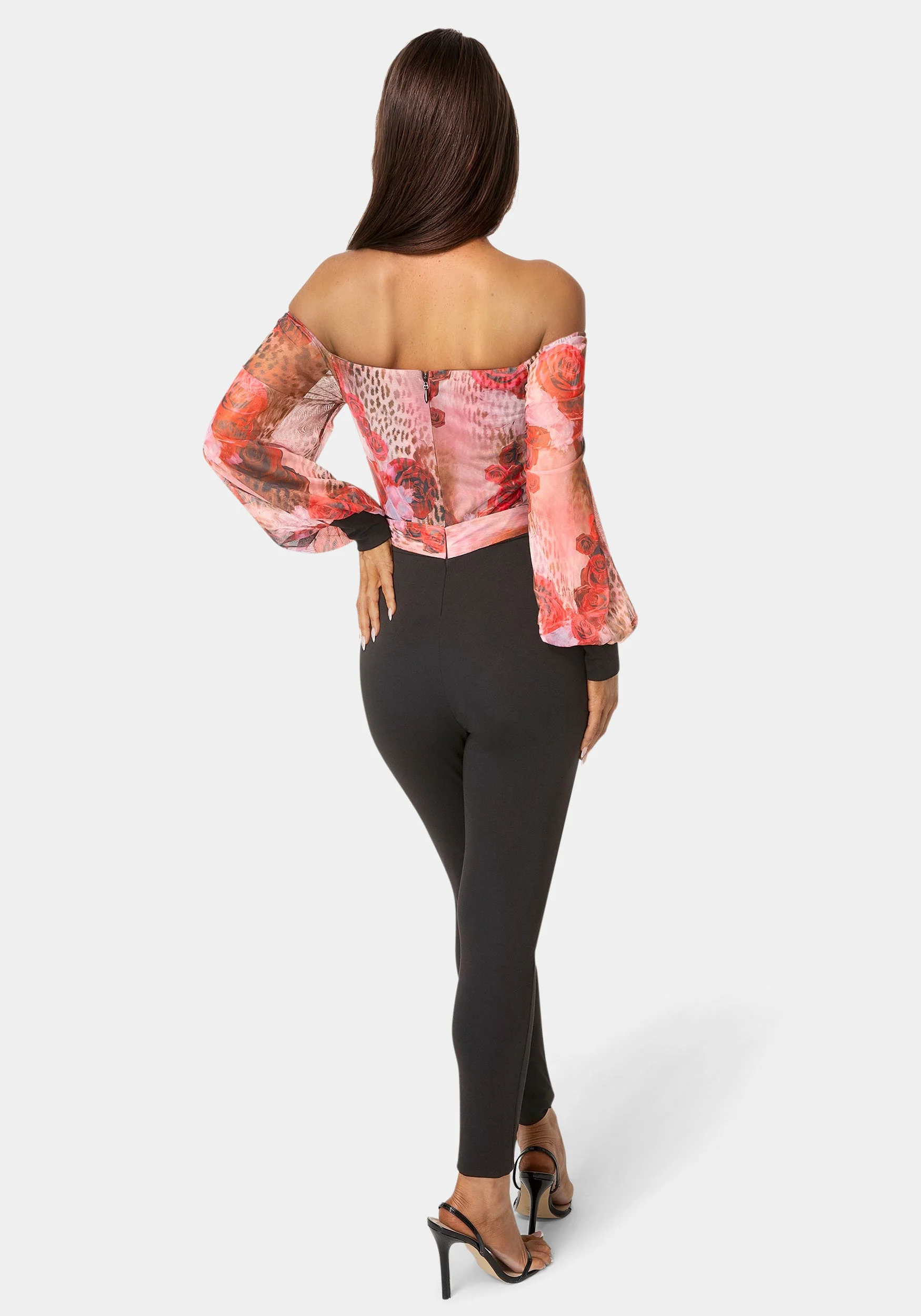 Mesh Off Shoulder Catsuit - Image 3