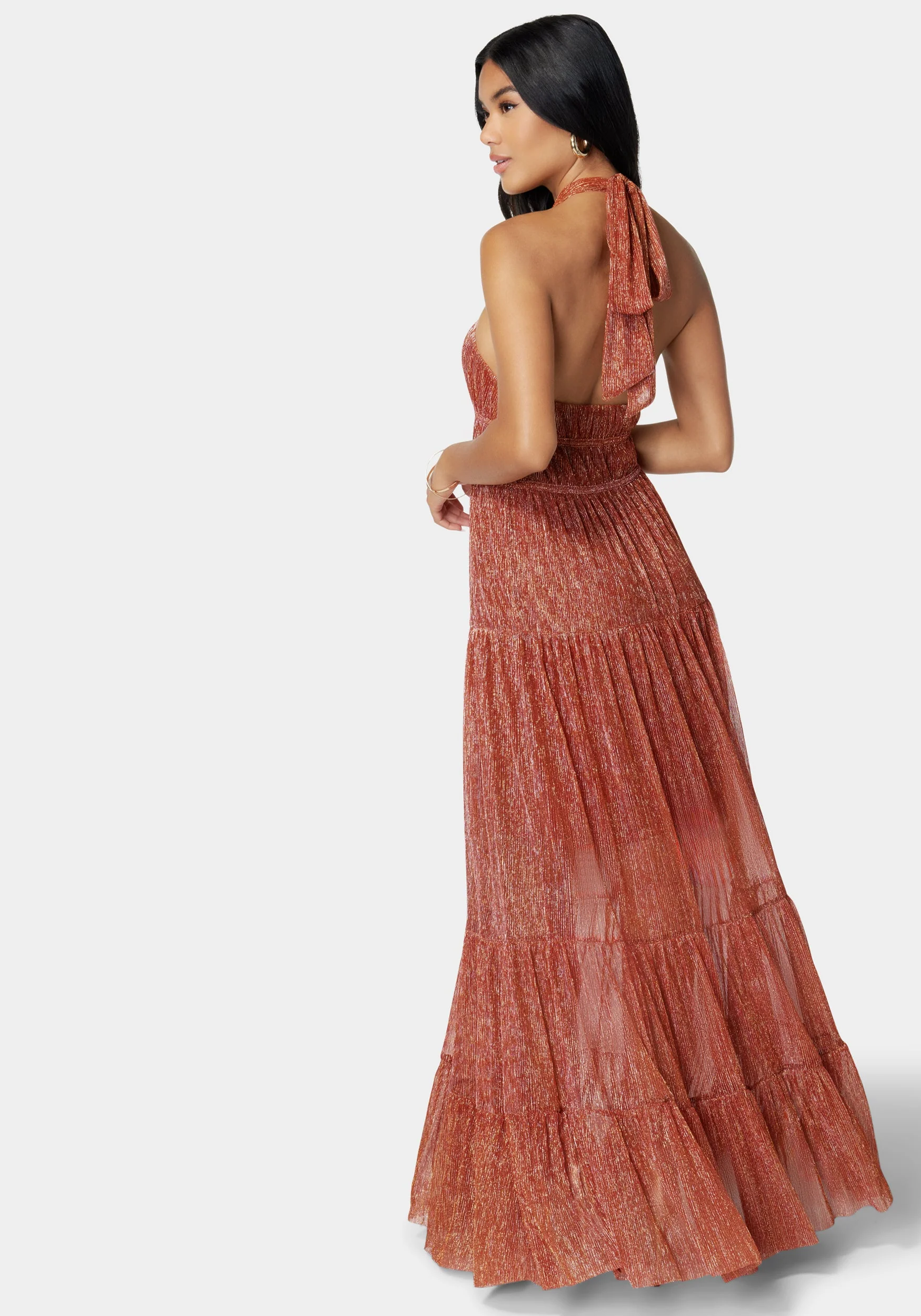 Metallic Plissé Knit Maxi - Image 4