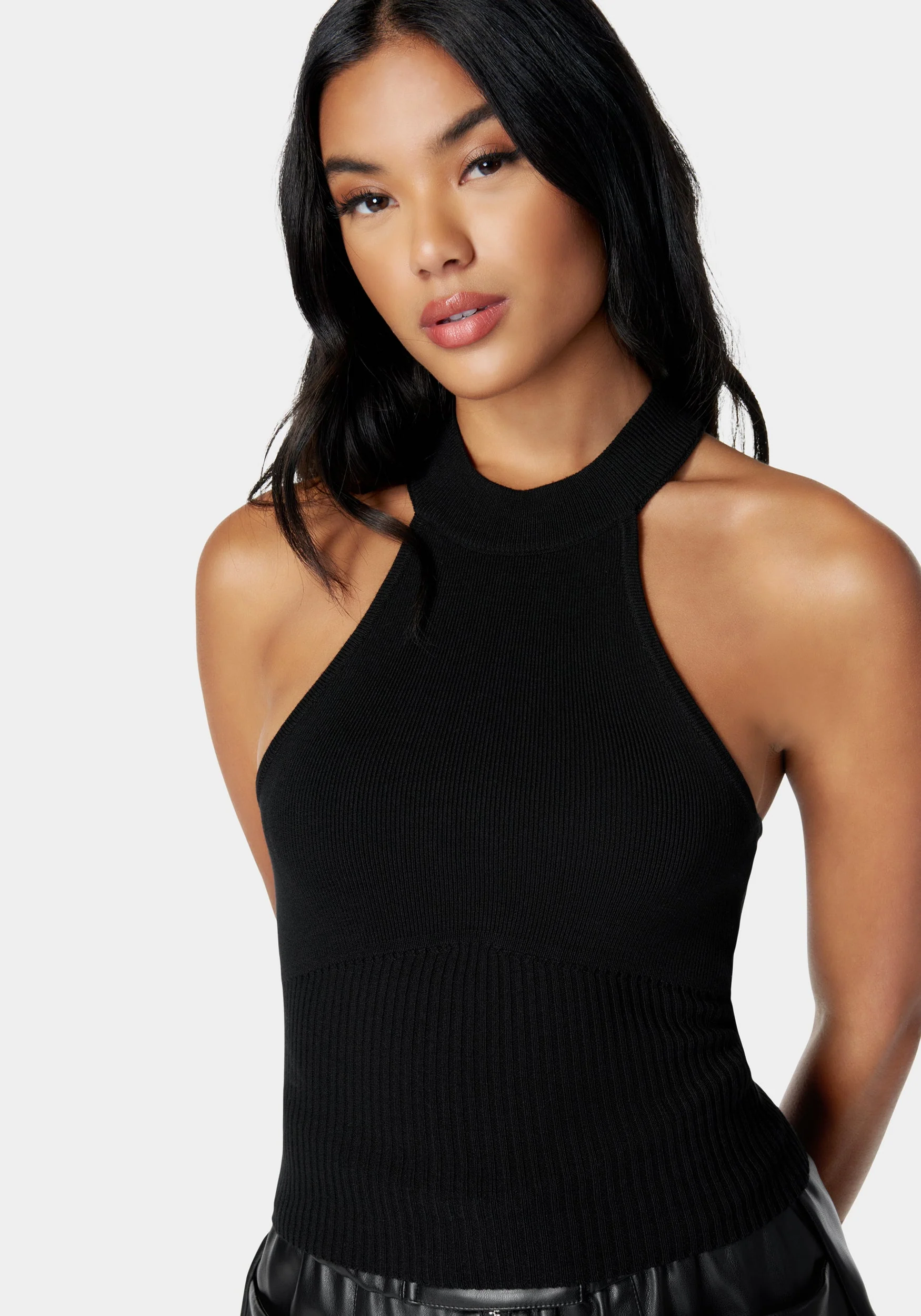 Mock Neck Halter Sweater - Image 4