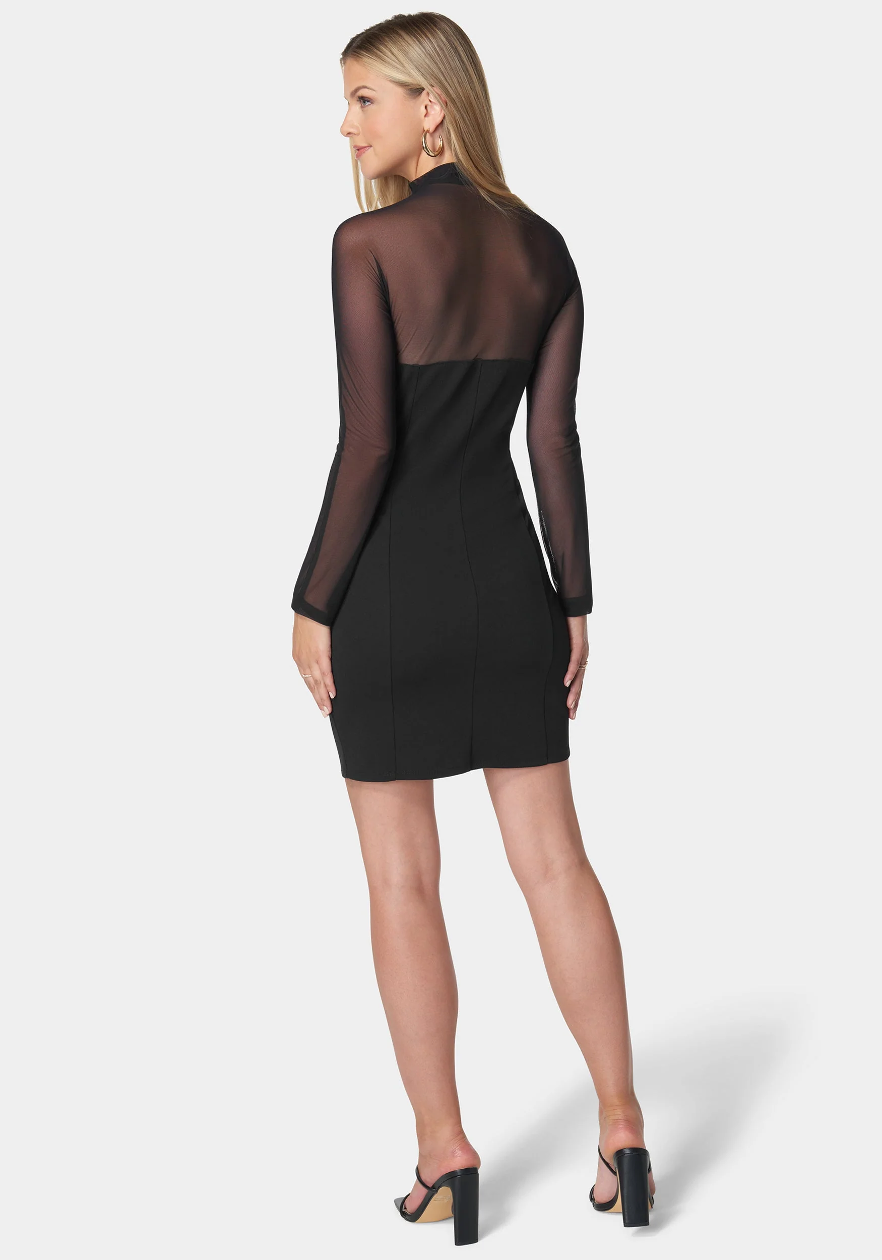 Mock Neck Long Sleeve Dress - Image 3