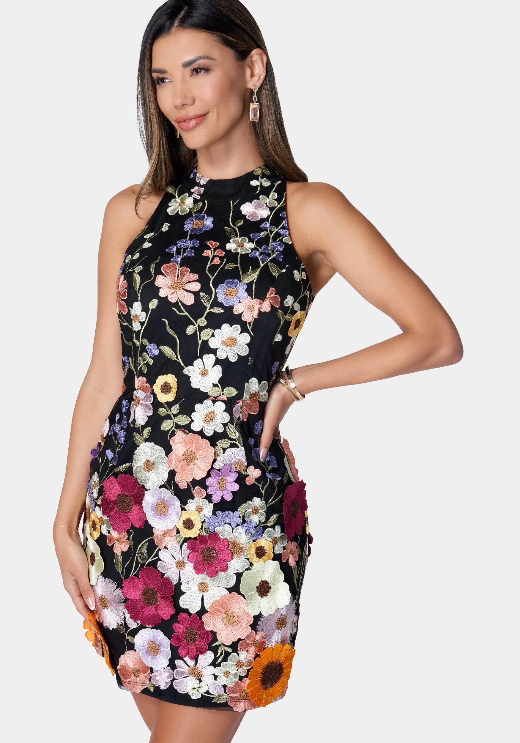 Mock Neck Sleeveless Short Dress - Image 2