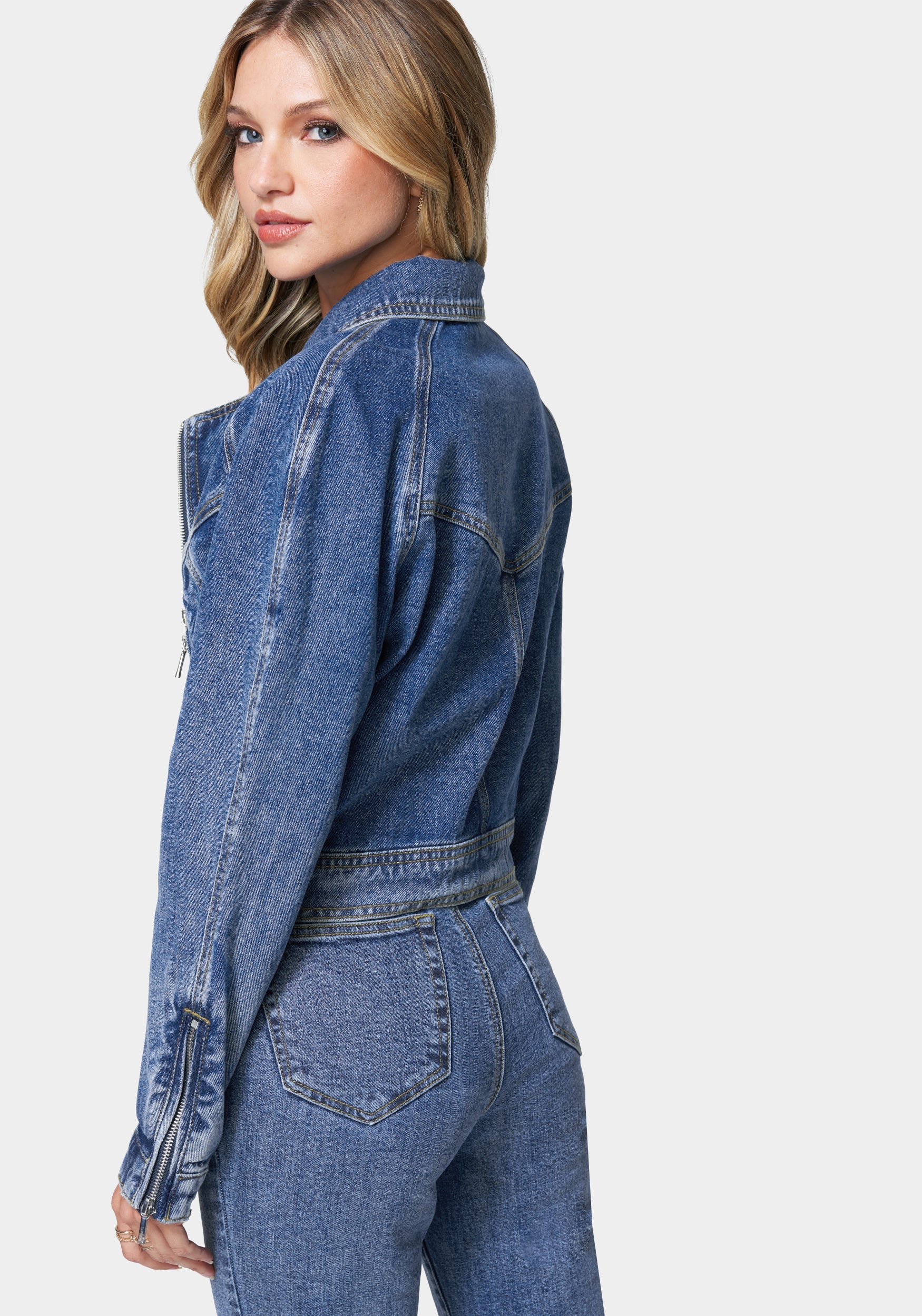 Moto Denim Jacket - Image 3