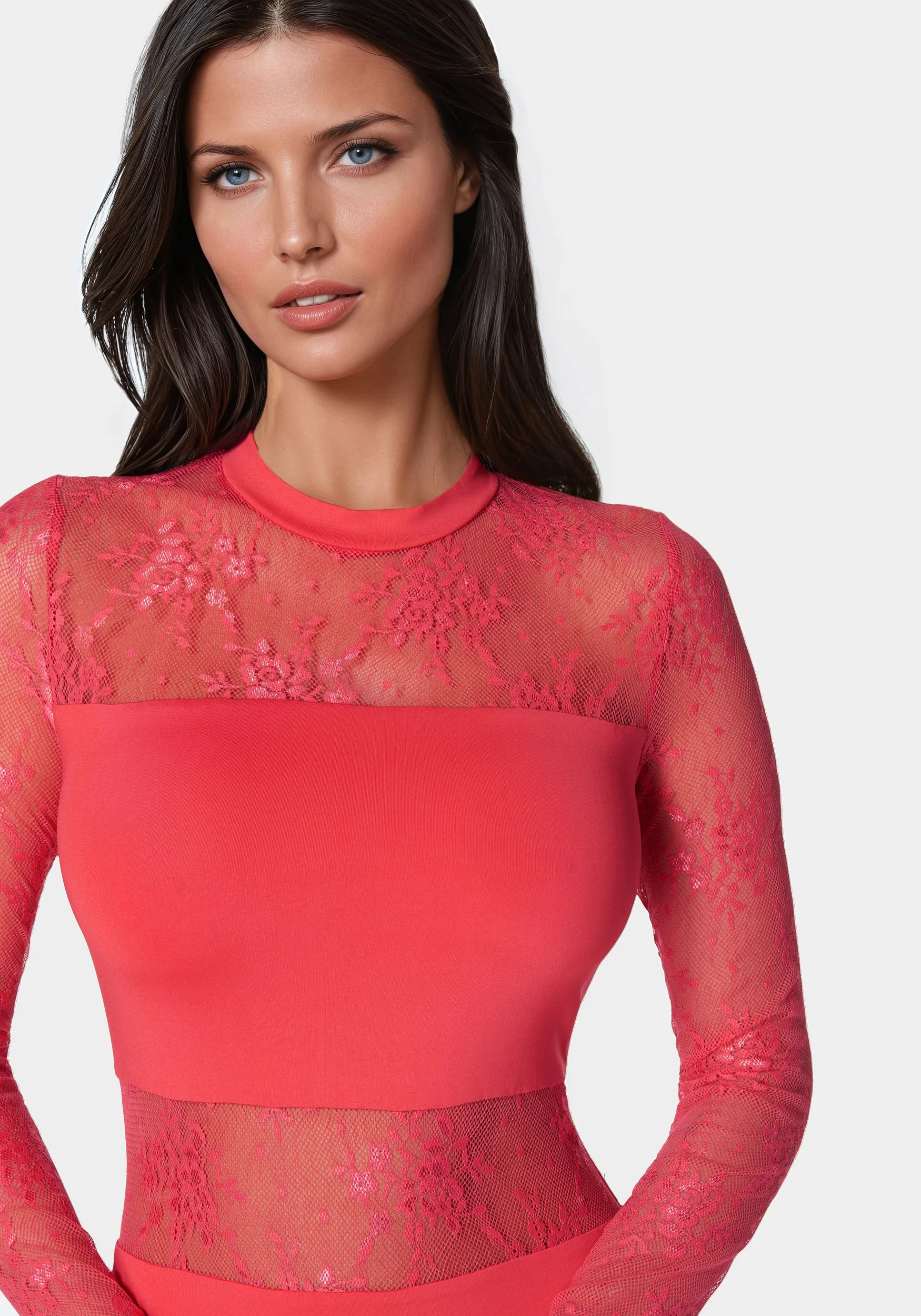 Multi Lace Inset Midi Dress - Image 5
