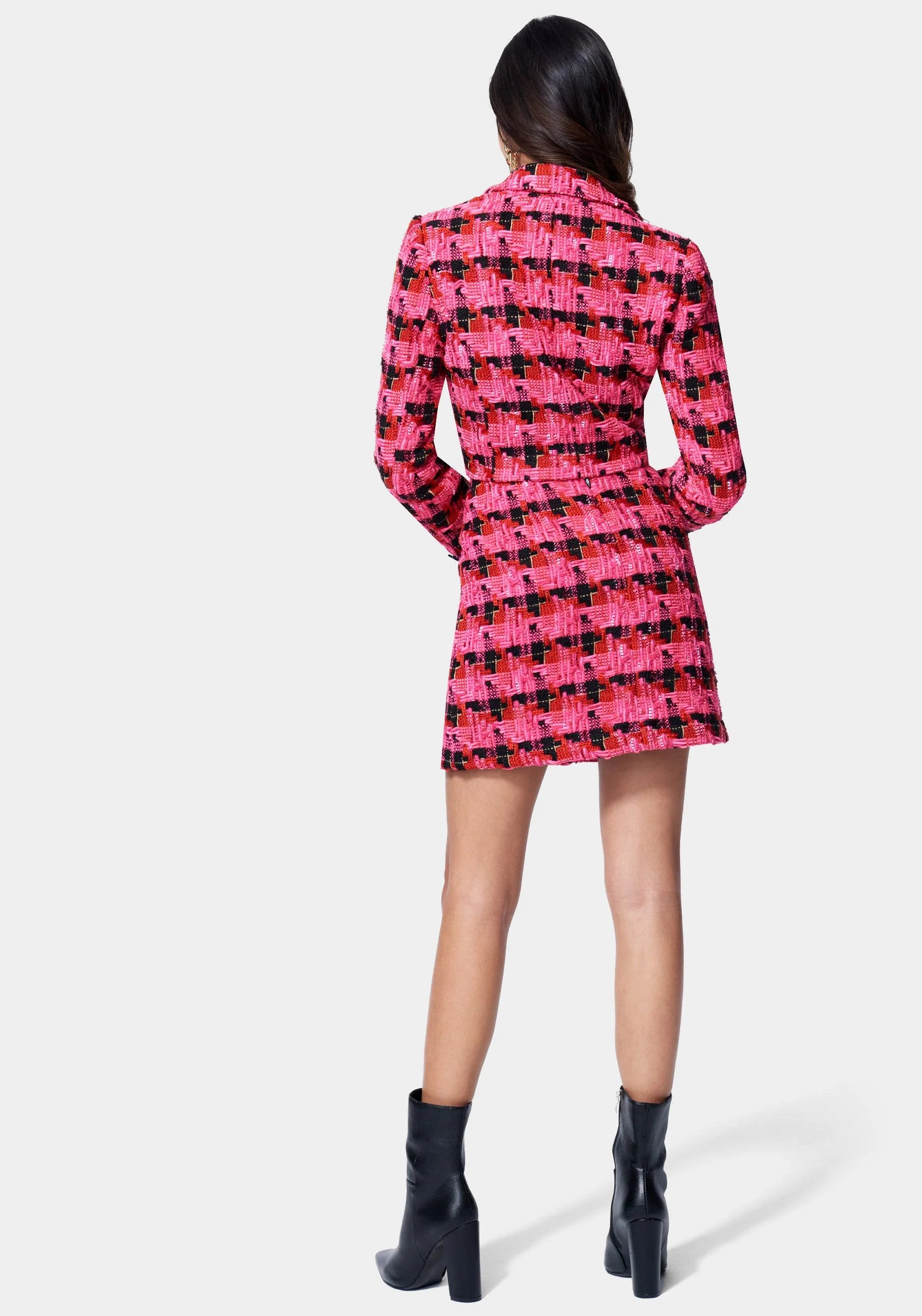 Multi Tweed High Waist Mini Skirt - Image 3