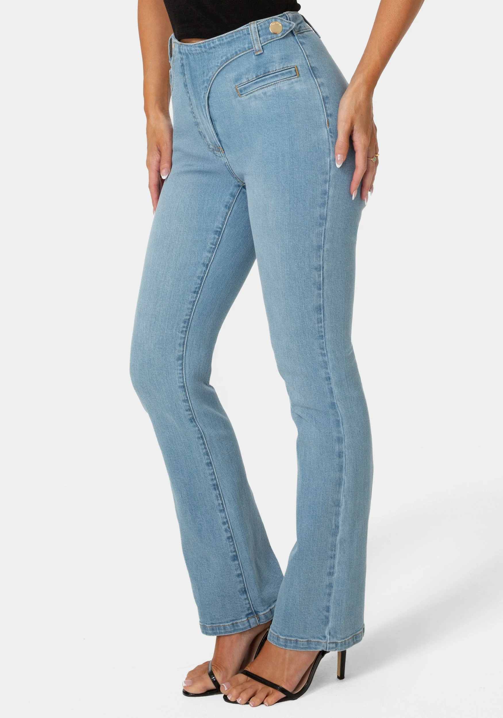 Natural Waist Straight Leg Jeans - Image 5