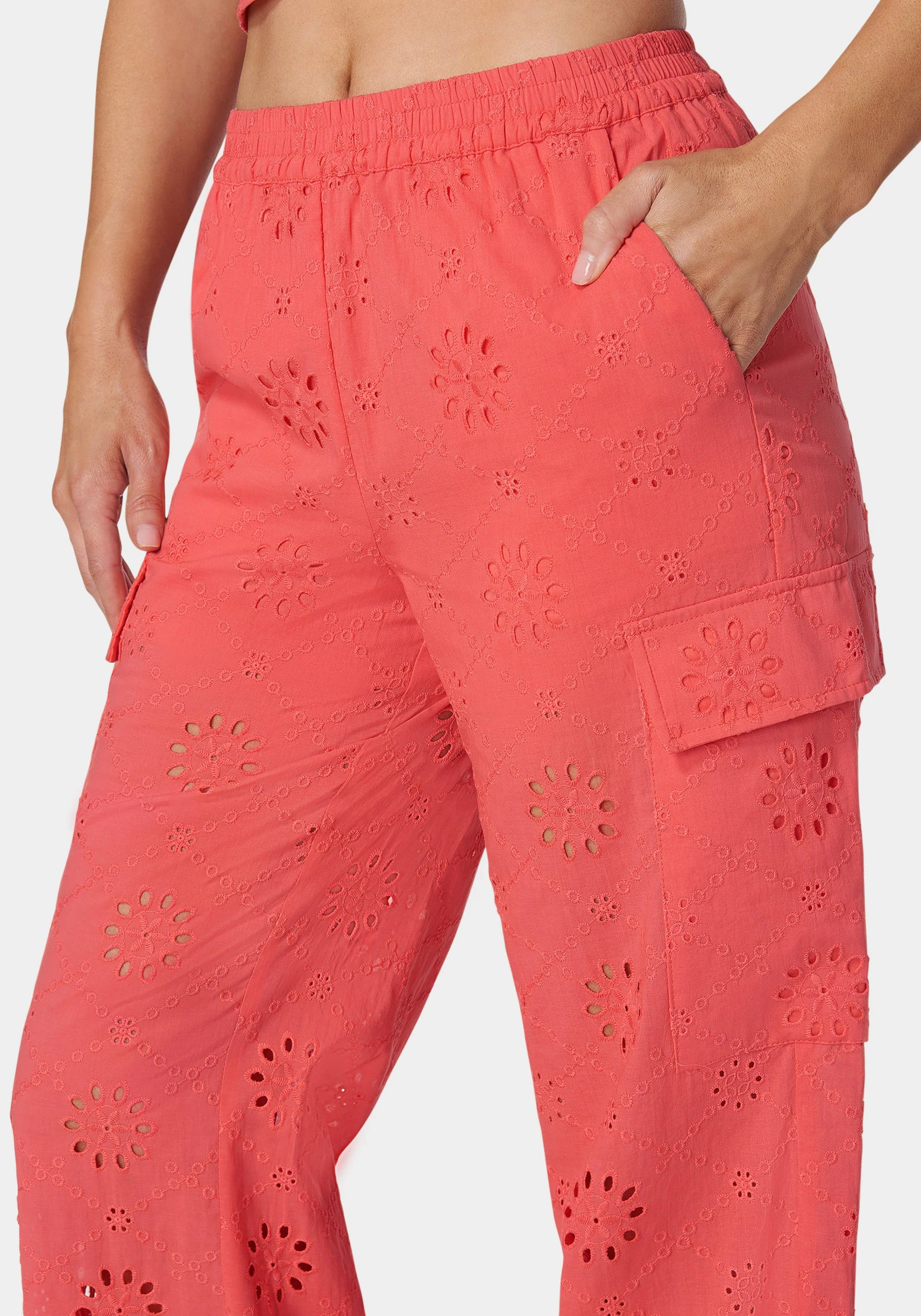 Natural Waist Palazzo Leg Cargo Pant - Image 3