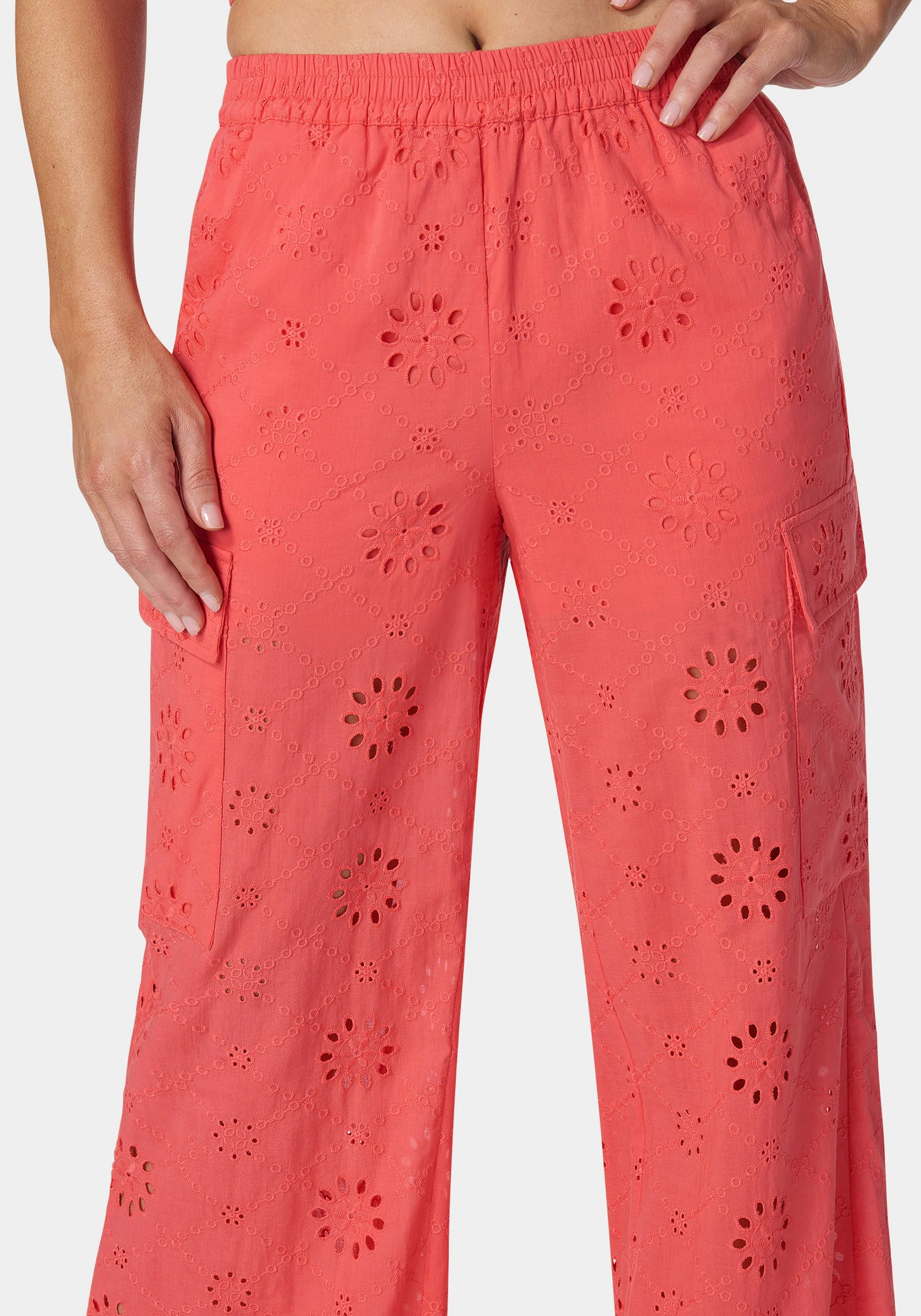 Natural Waist Palazzo Leg Cargo Pant - Image 4