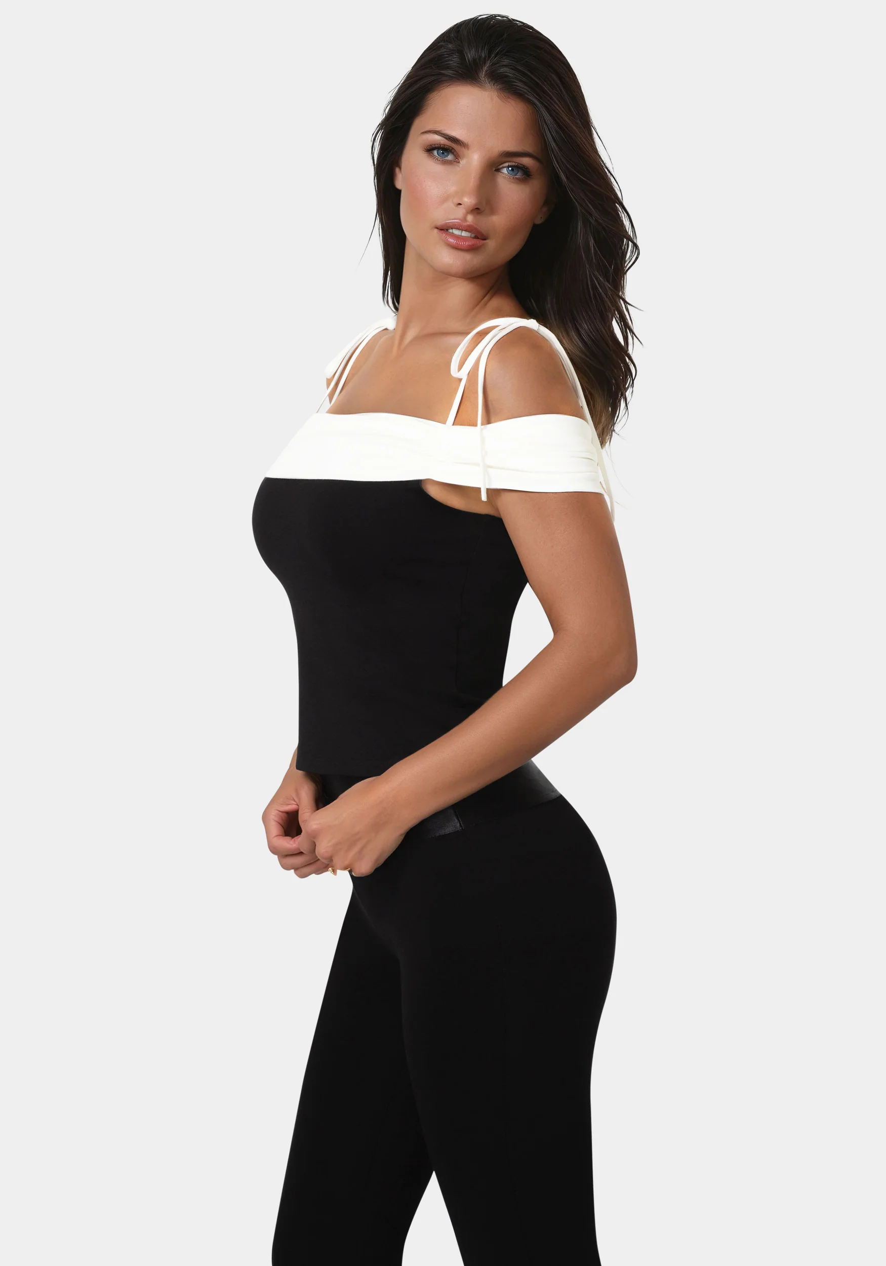 Off Shoulder Bow Tie Top - Image 4