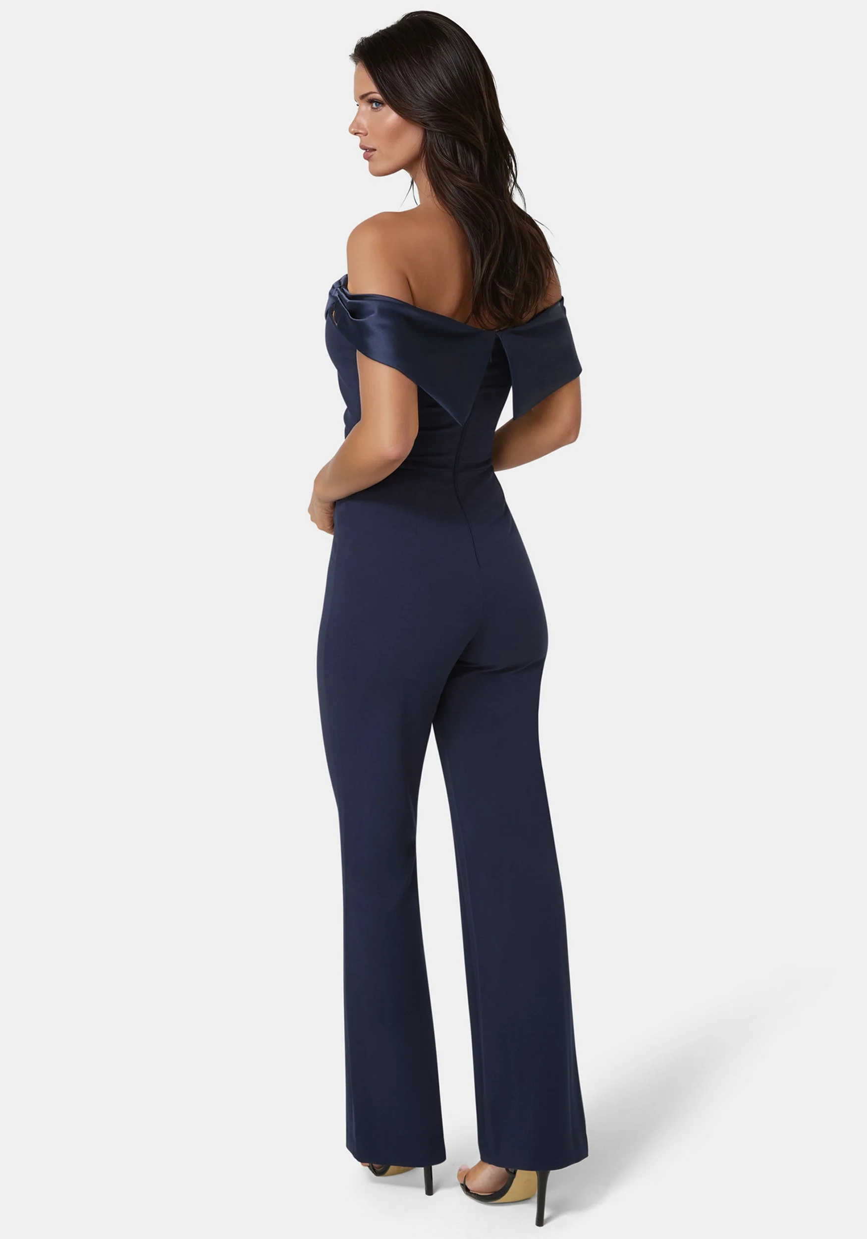Off Shoulder Straight Leg Jumpsuit - Image 2