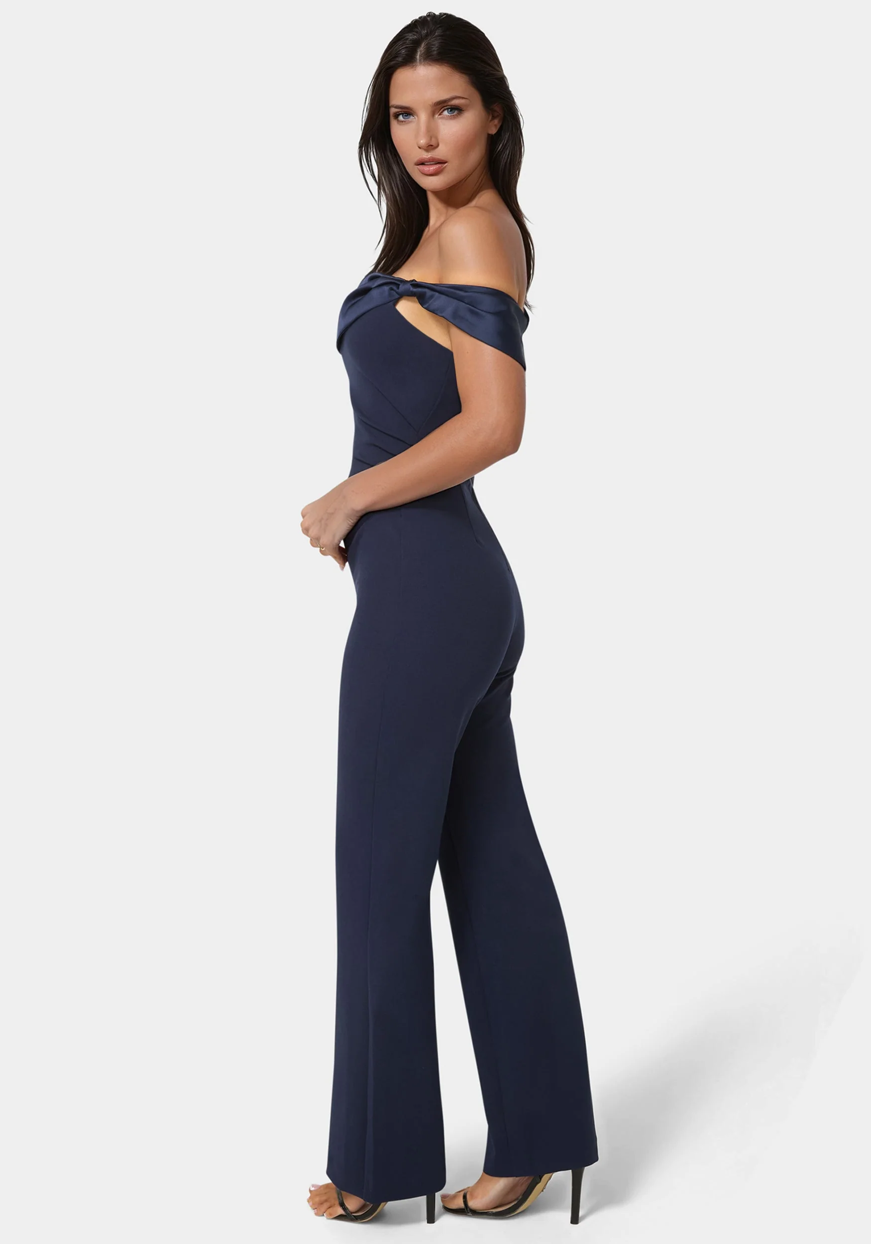 Off Shoulder Straight Leg Jumpsuit - Image 3