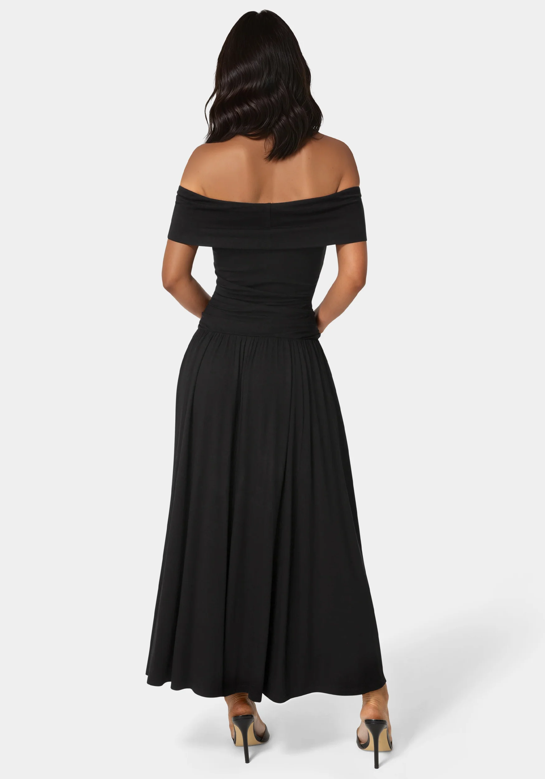 Off the Shoulder Drop Waist Maxi Dress - Image 3