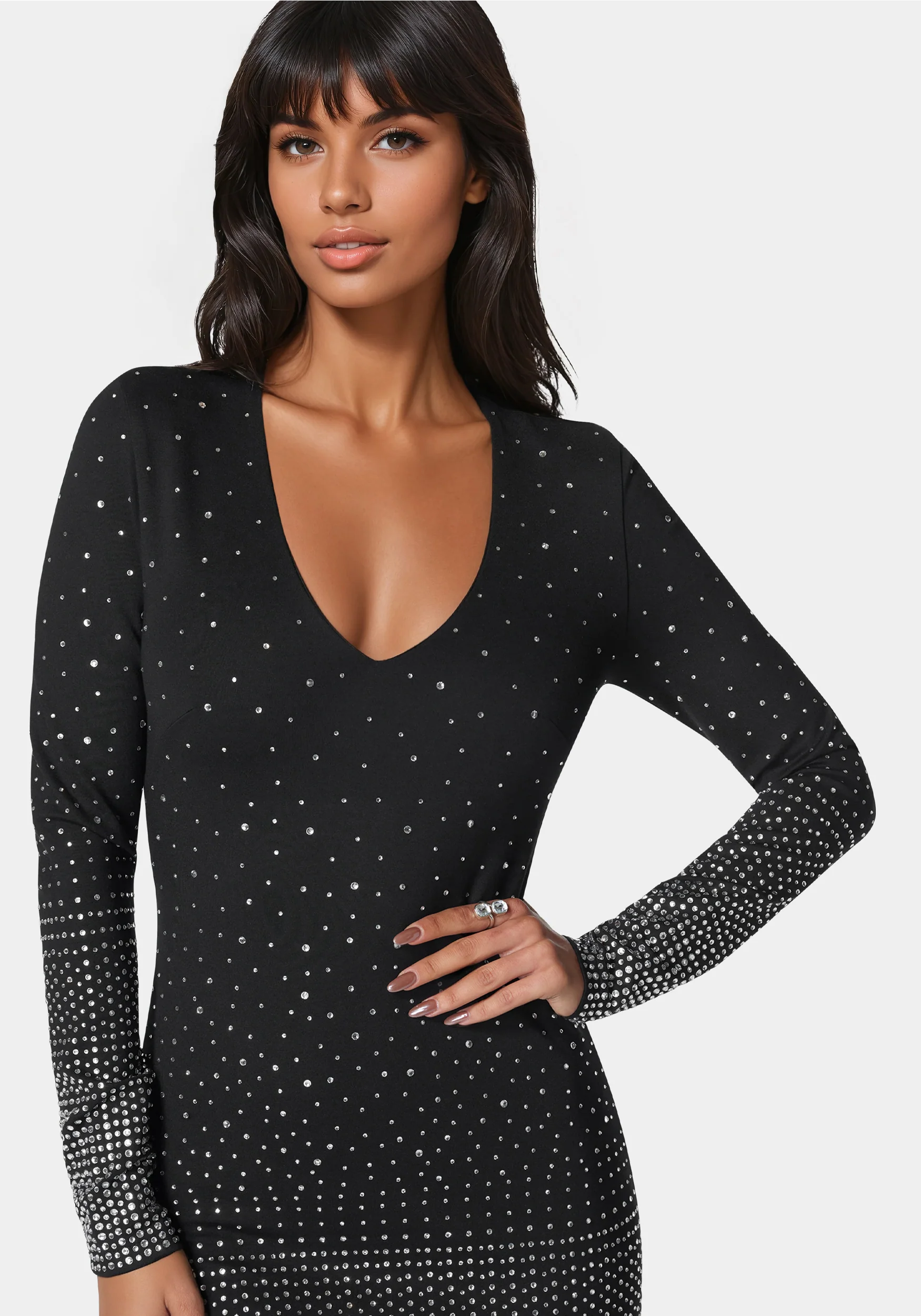 Ombre Crystal Mini Dress - Image 3
