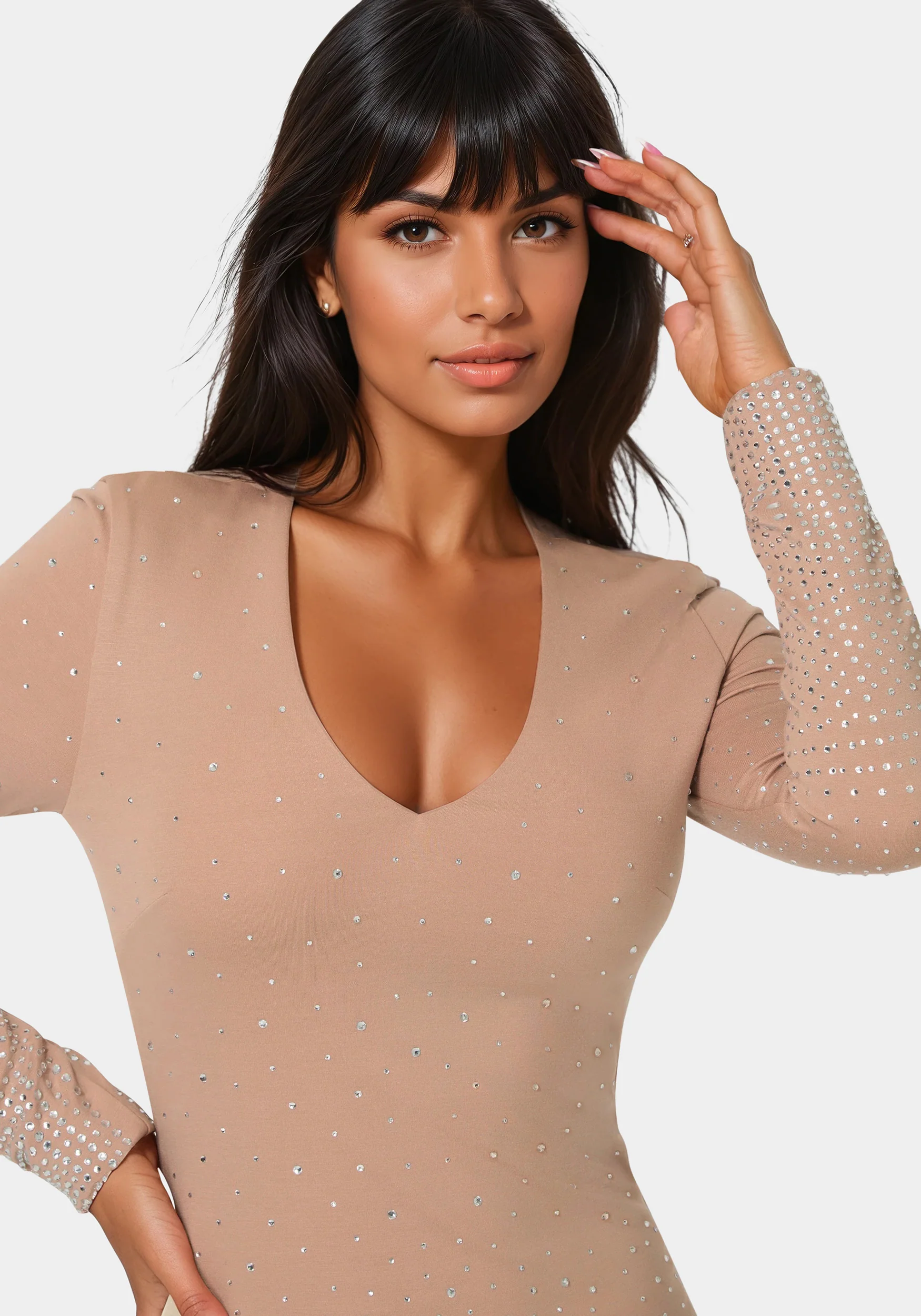 Ombre Crystal Mini Dress - Image 4