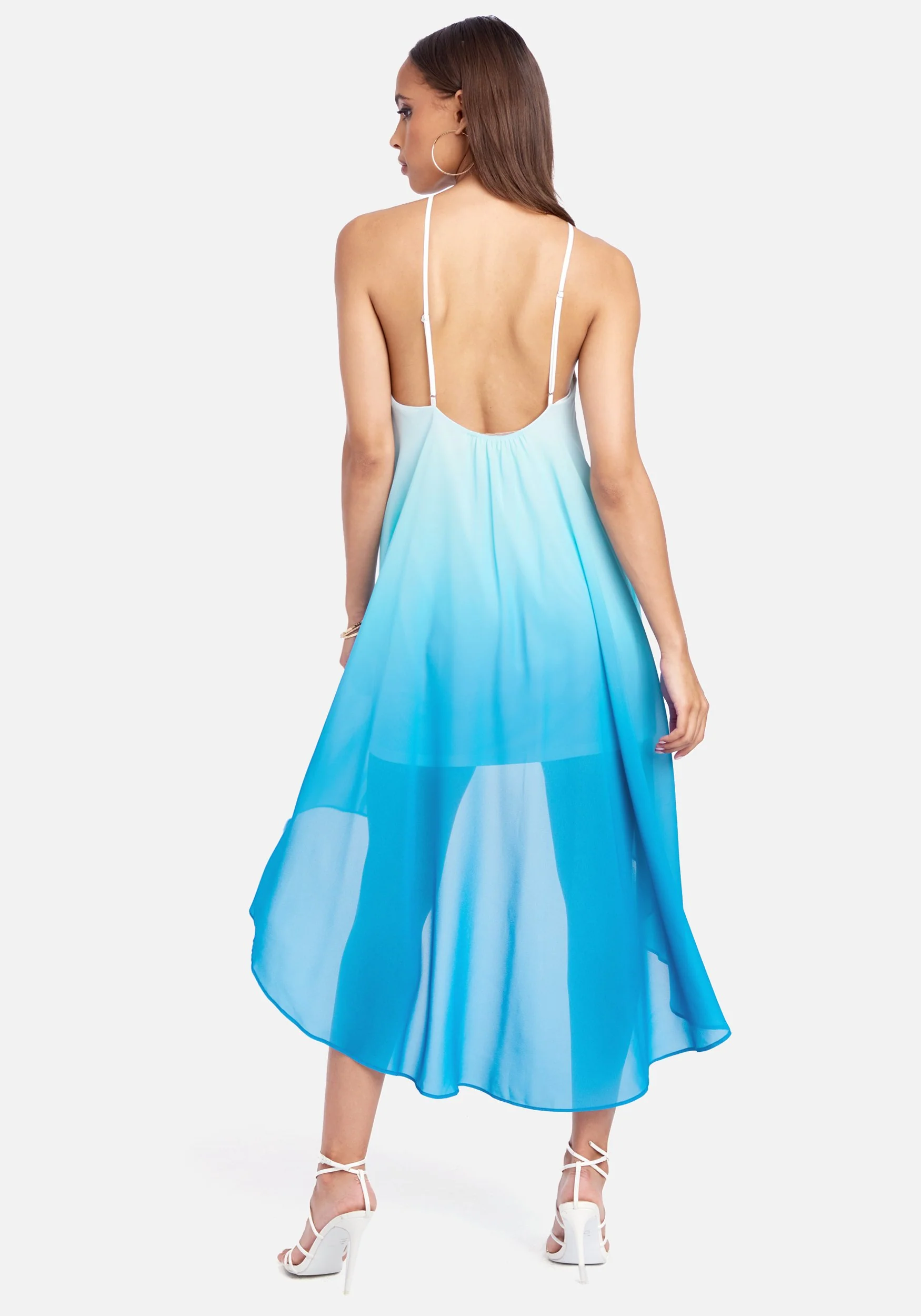 Ombre High Low Halter Dress - Image 3