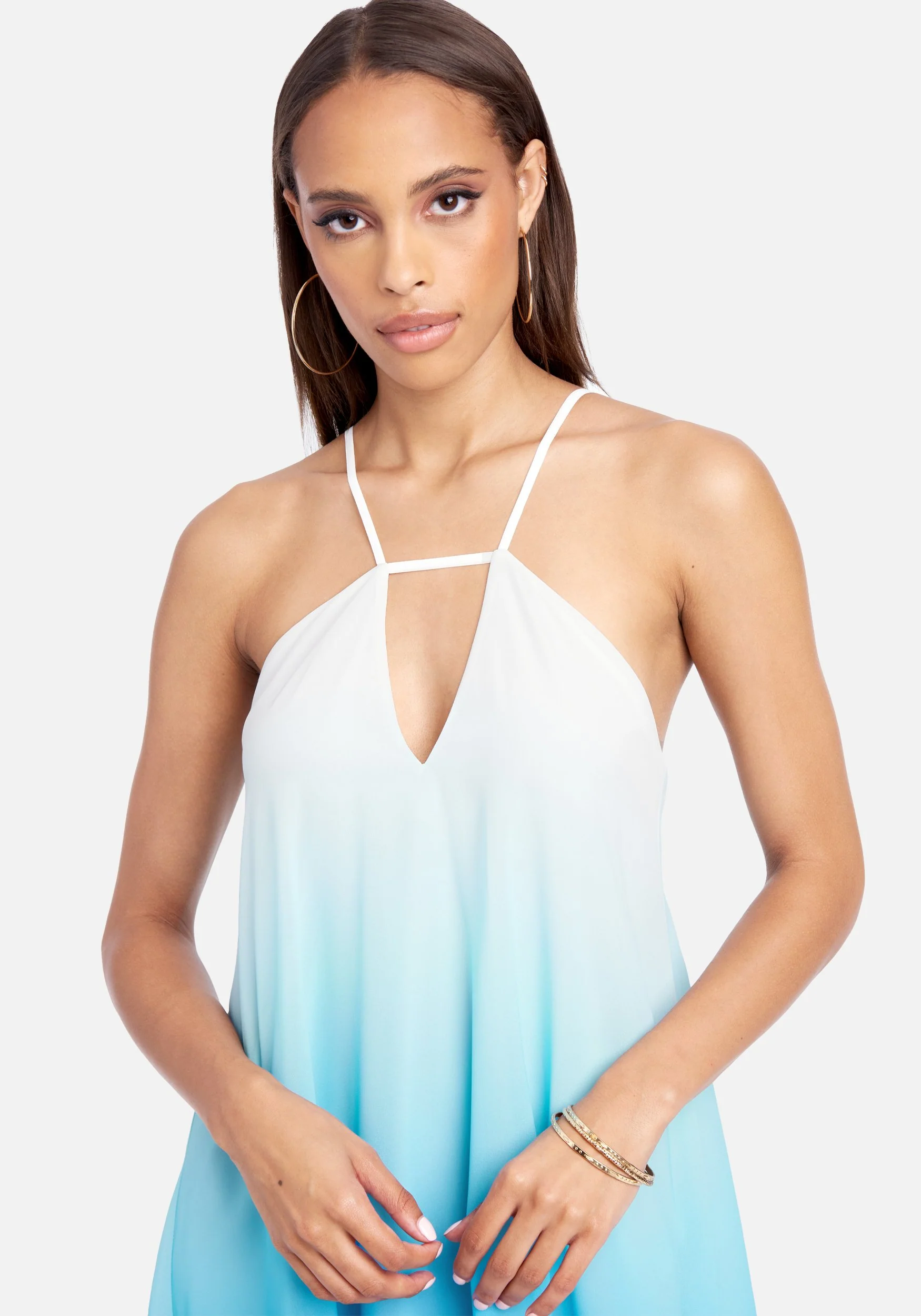 Ombre High Low Halter Dress - Image 4