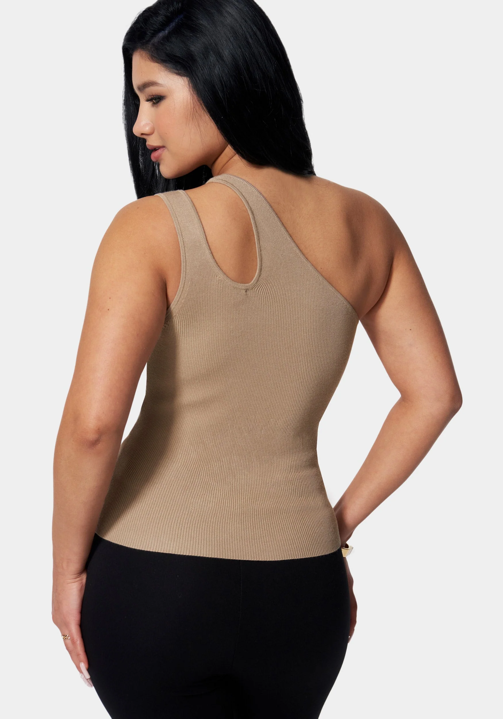 One Shoulder Ring Detail Sweater - Image 3
