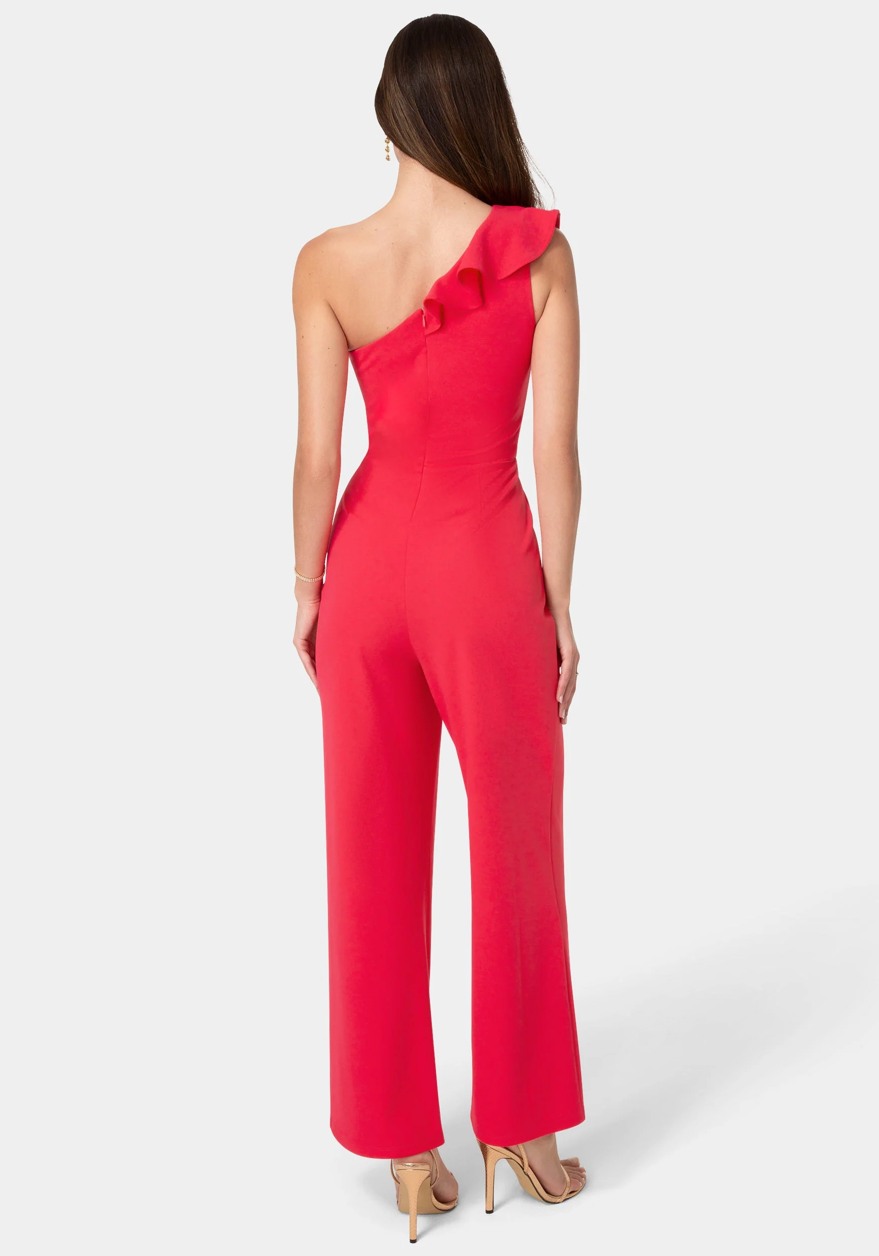 One Shoulder Ruffle Jumpsuit - Image 3