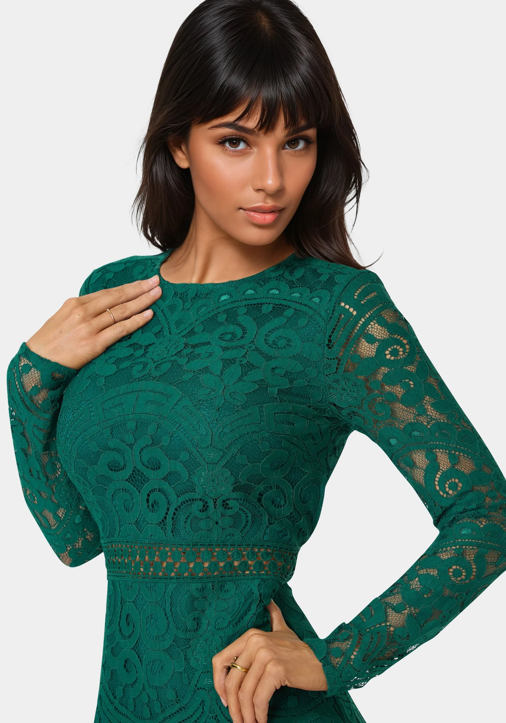 Open Back Lace Mini Dress - Image 4