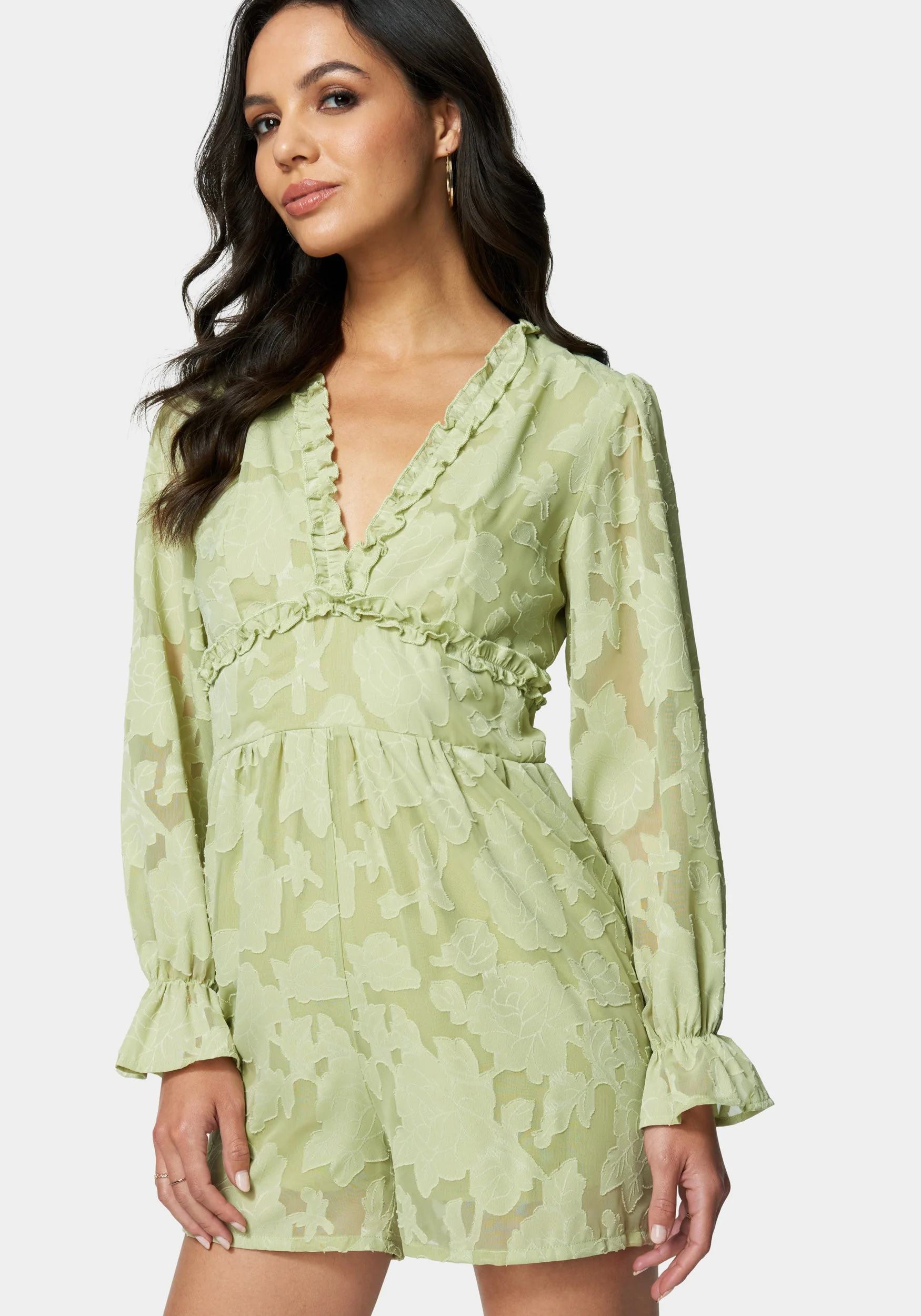 Open Back Ruffle Romper - Image 2