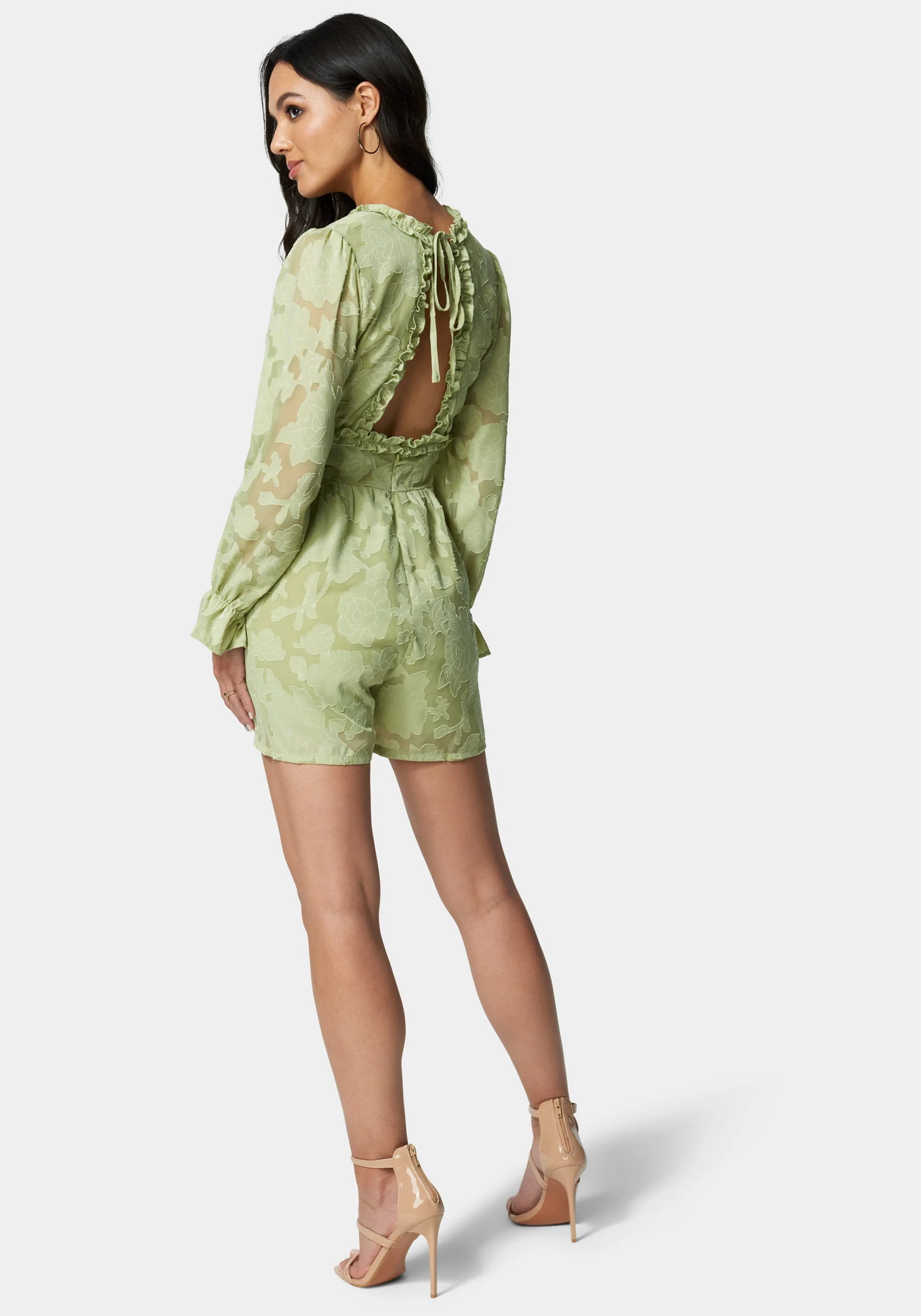Open Back Ruffle Romper - Image 3