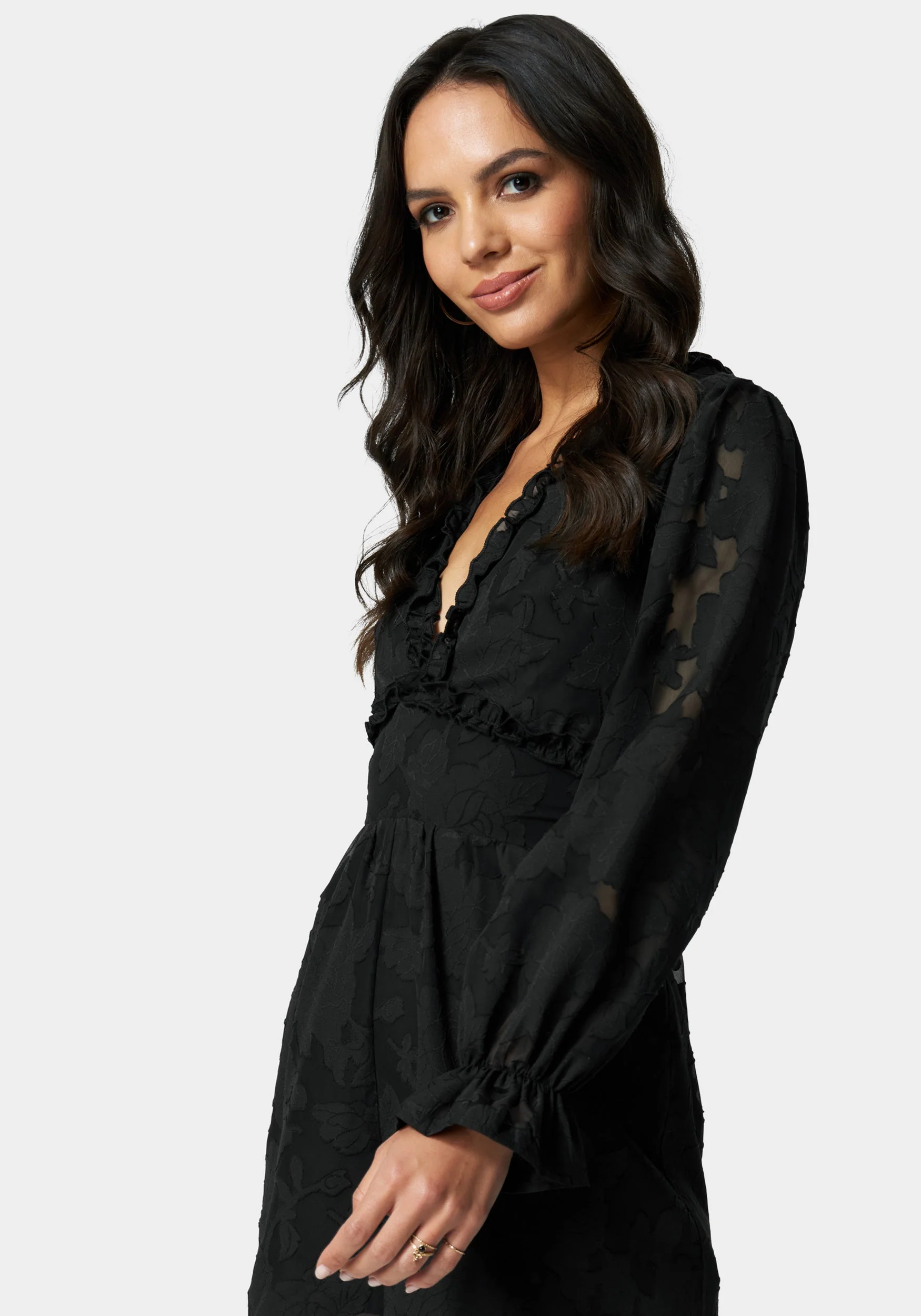 Open Back Ruffle Romper - Image 2