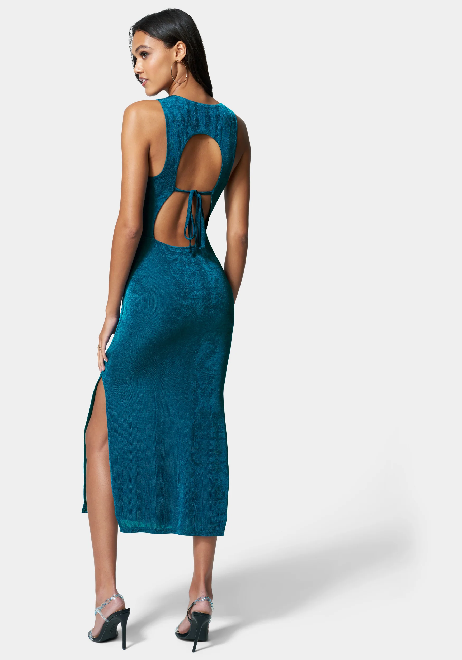Open Back Slinky Knit Dress - Image 3