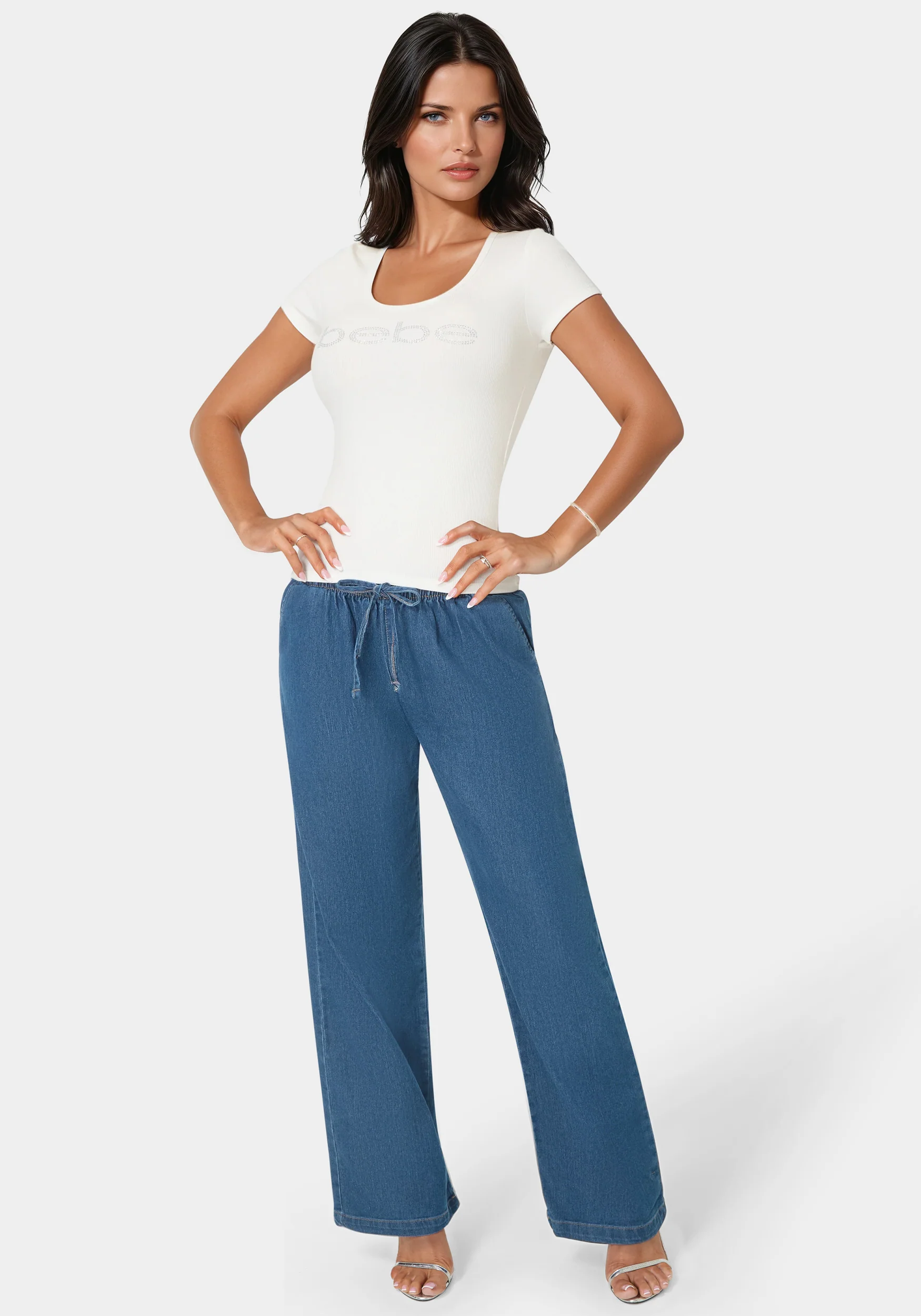 Open Leg Chambray Pant - Image 2
