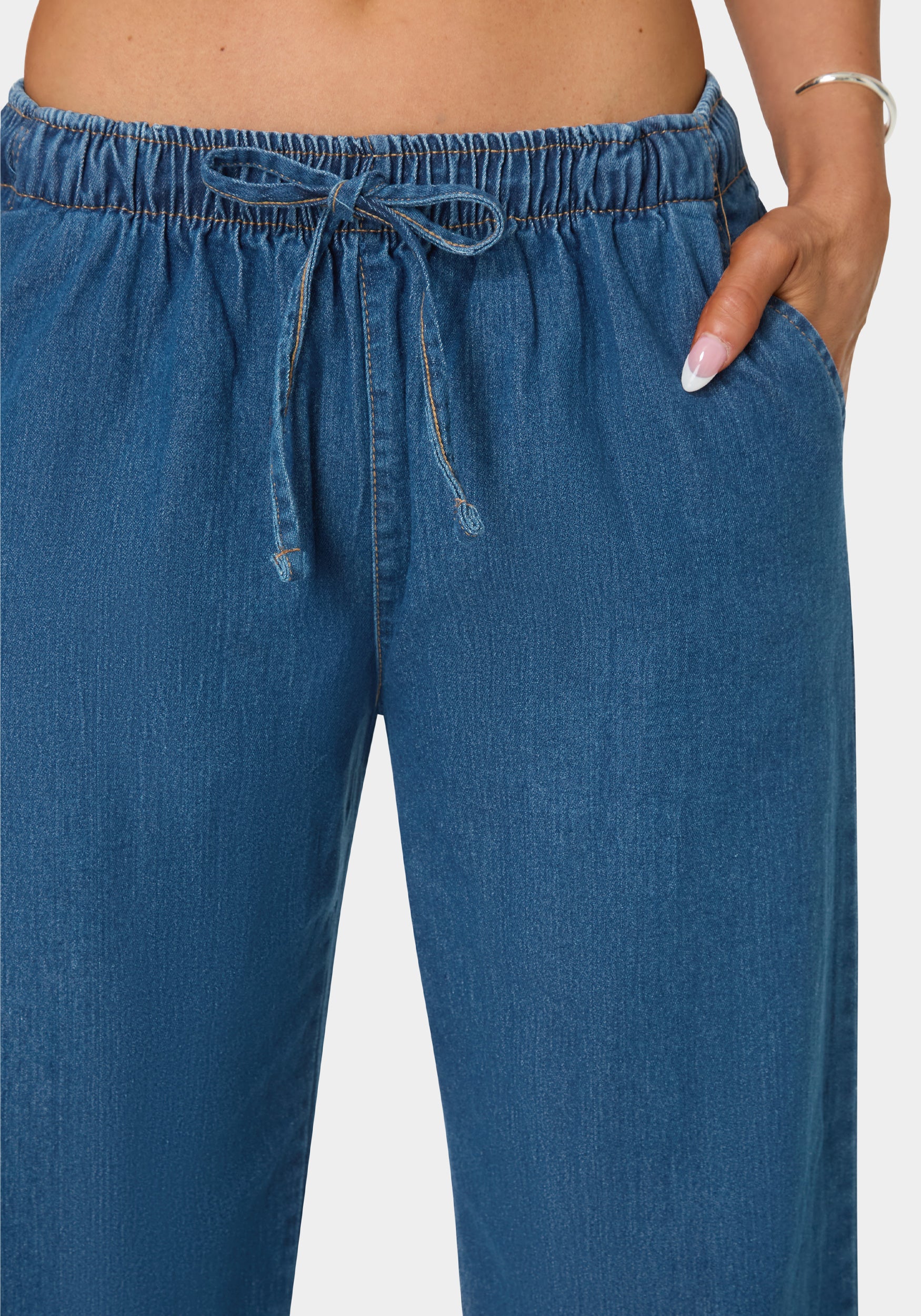 Open Leg Chambray Pant - Image 3