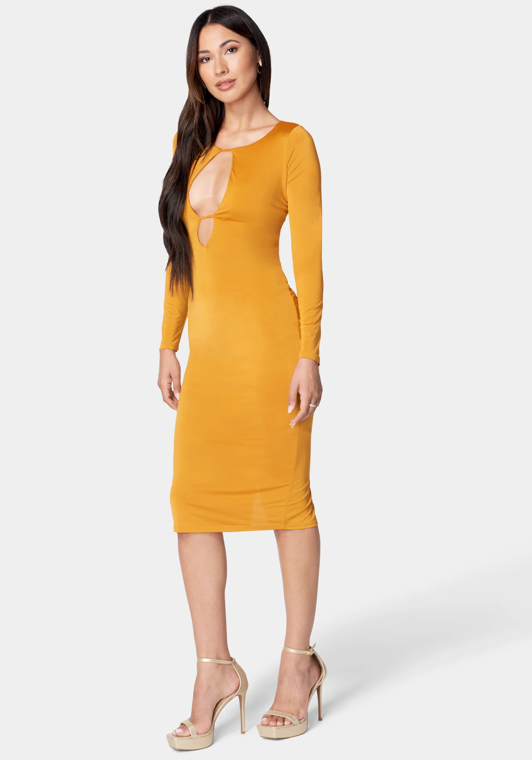Open Neck Midi Dress - Image 2