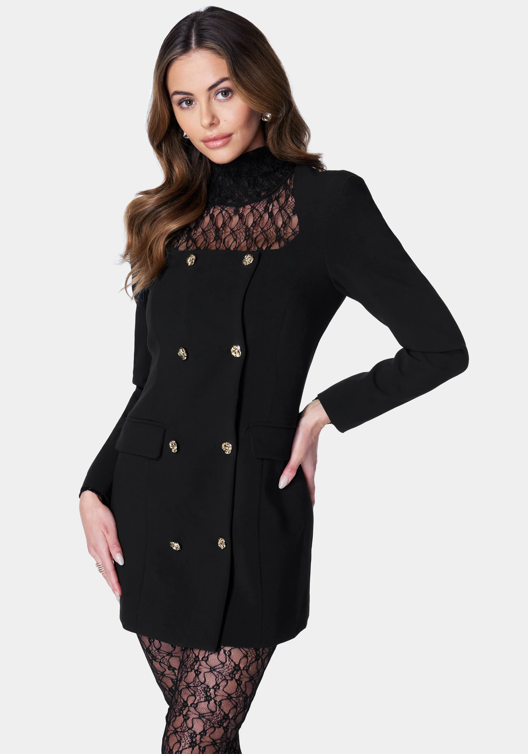 Open Neck Tailored Blazer - Image 2