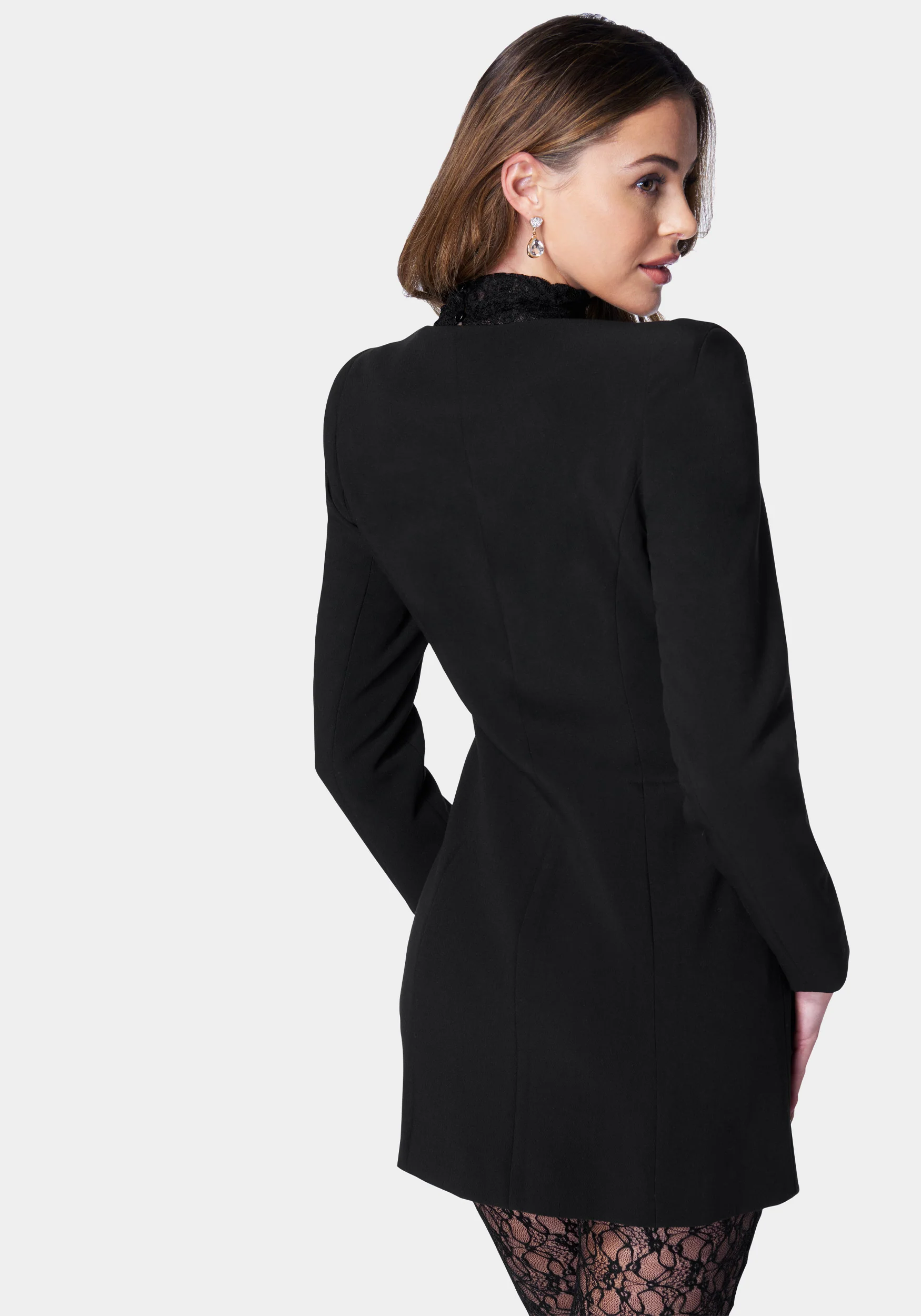 Open Neck Tailored Blazer - Image 3