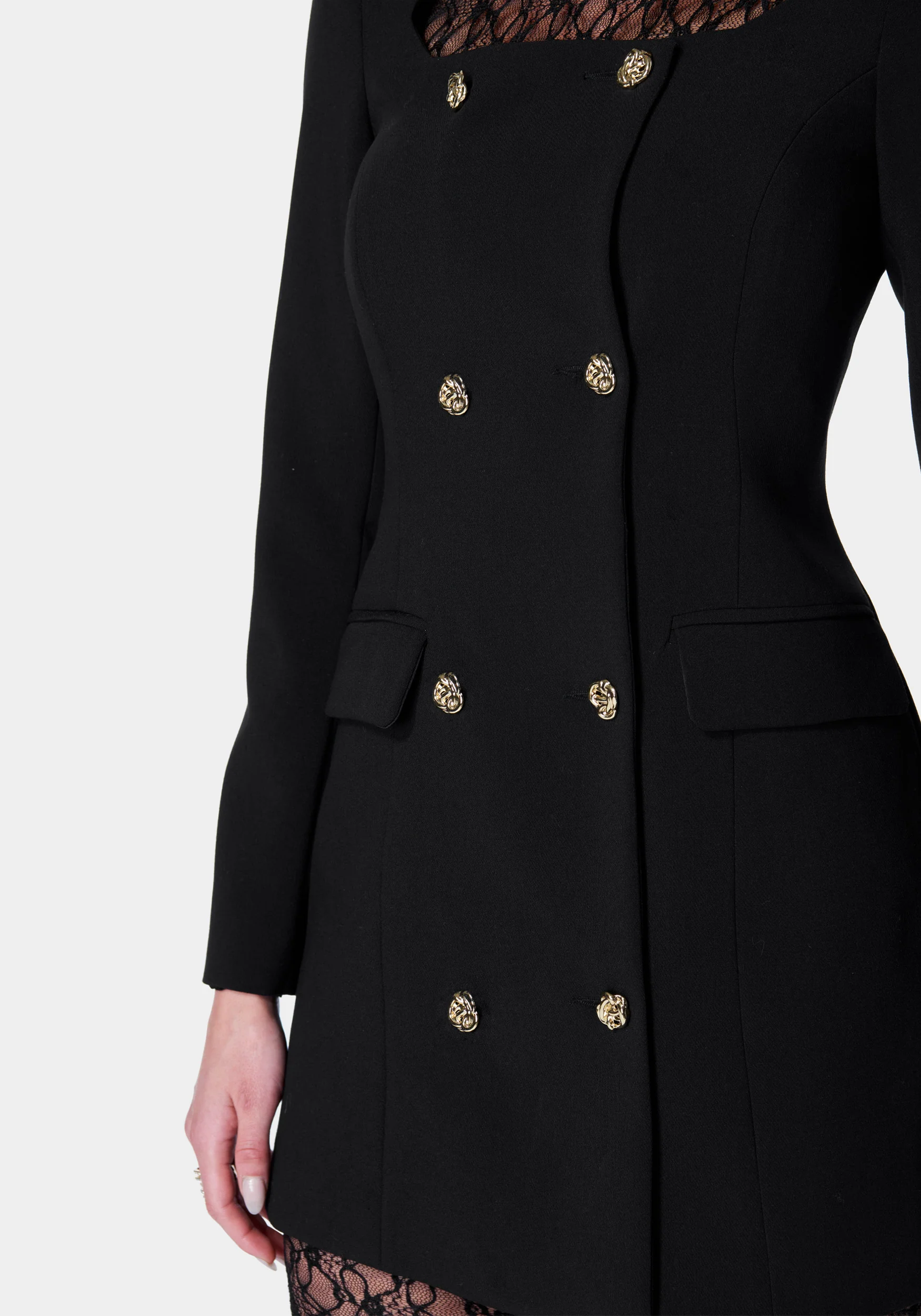 Open Neck Tailored Blazer - Image 4