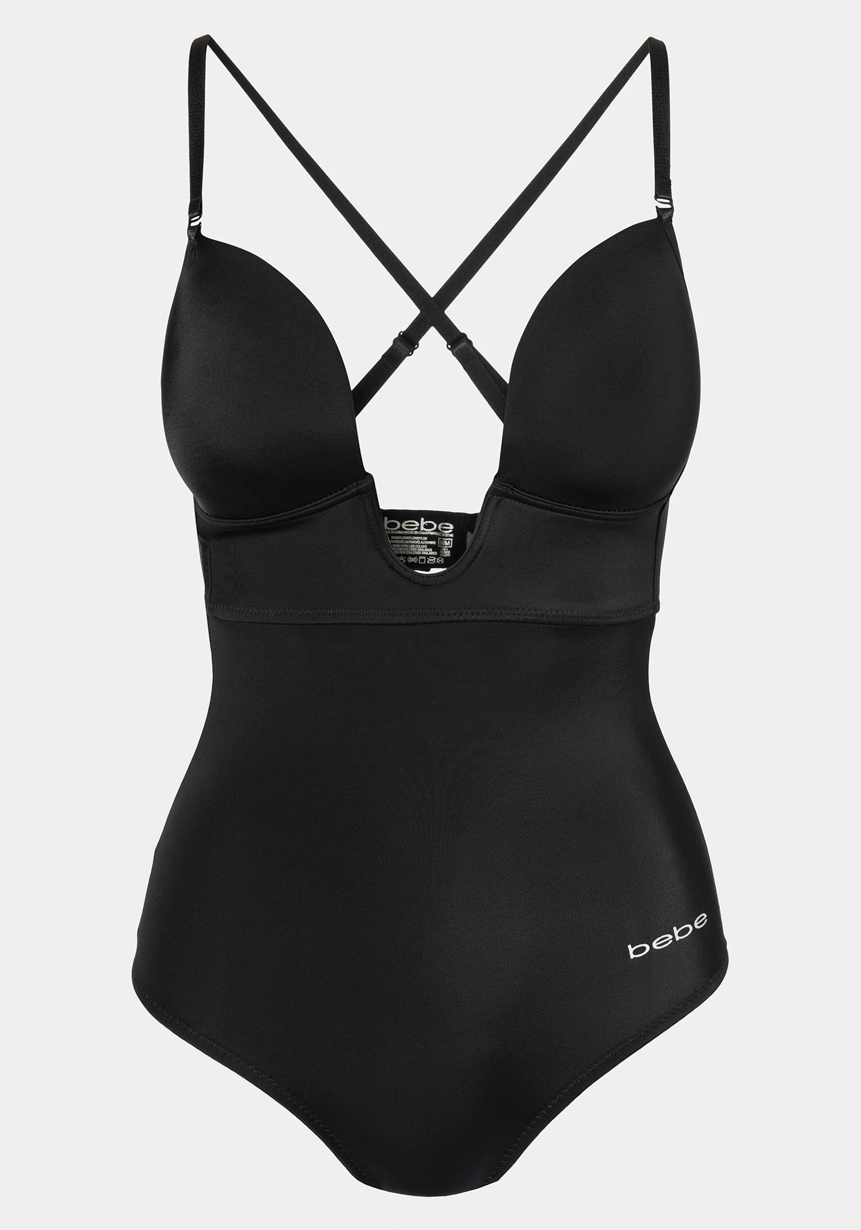 Extreme Plunge Microfiber Shaping Bodysuit - Image 2