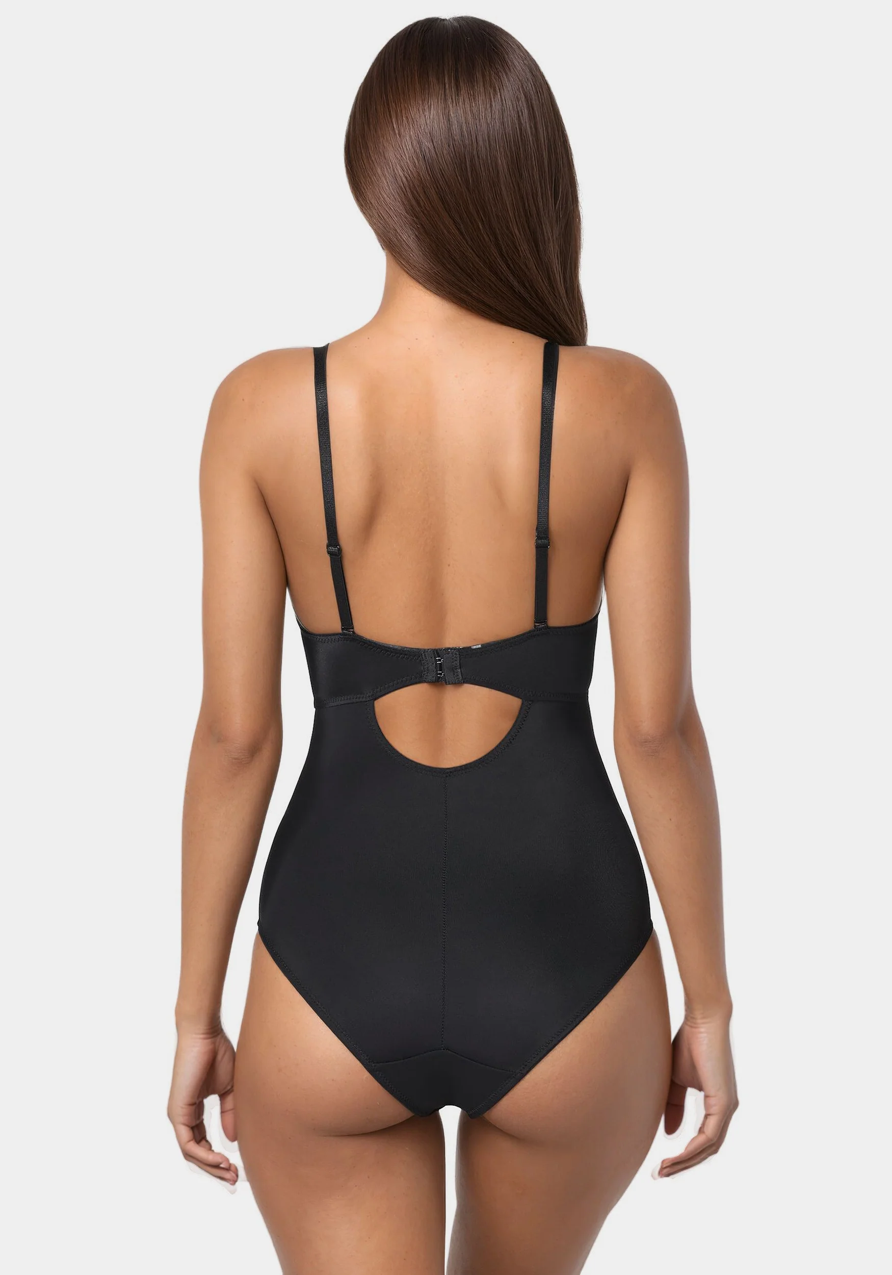 Extreme Plunge Microfiber Shaping Bodysuit - Image 5