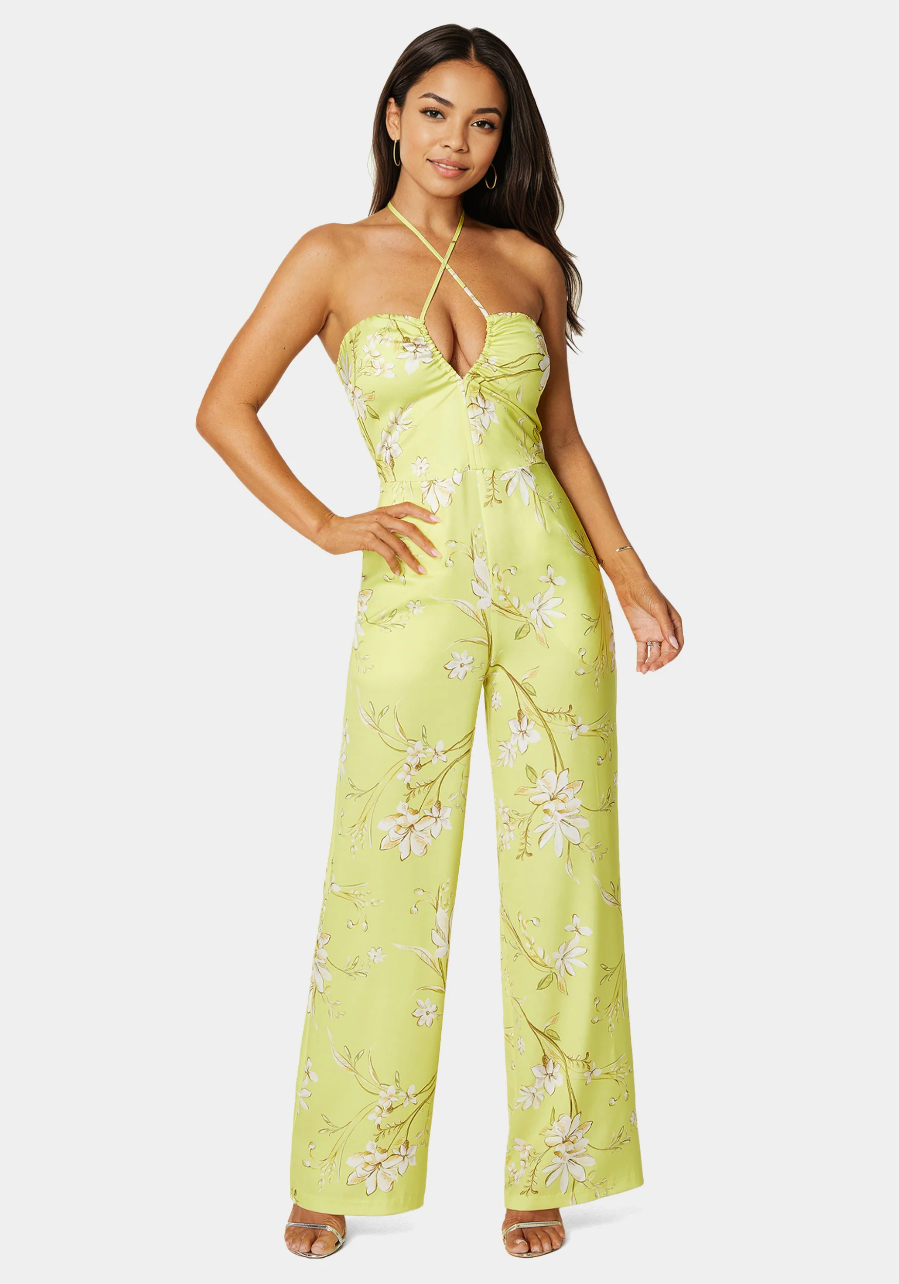 Plunging Cut Out Vneck Jumpsuit