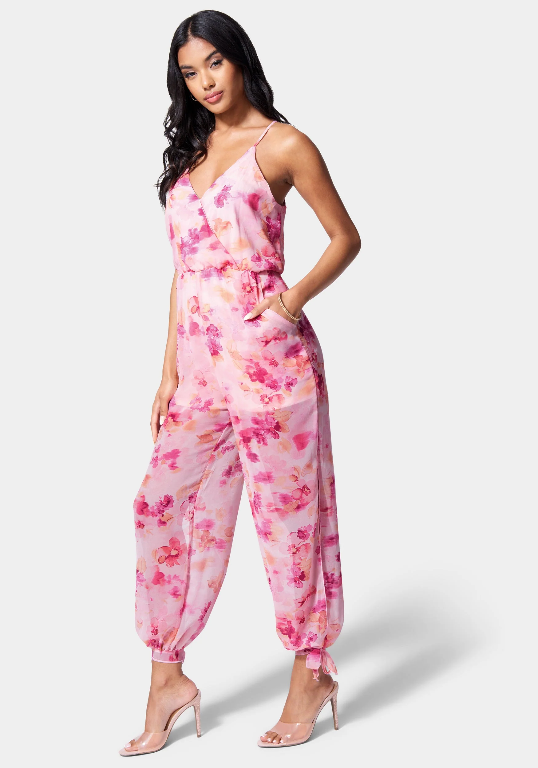Printed Ankle Tie Jumpsuit - Image 2