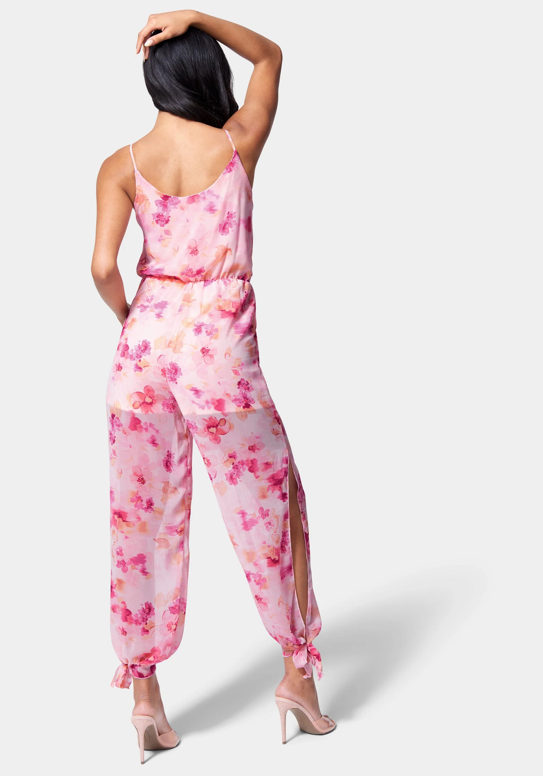 Printed Ankle Tie Jumpsuit - Image 3