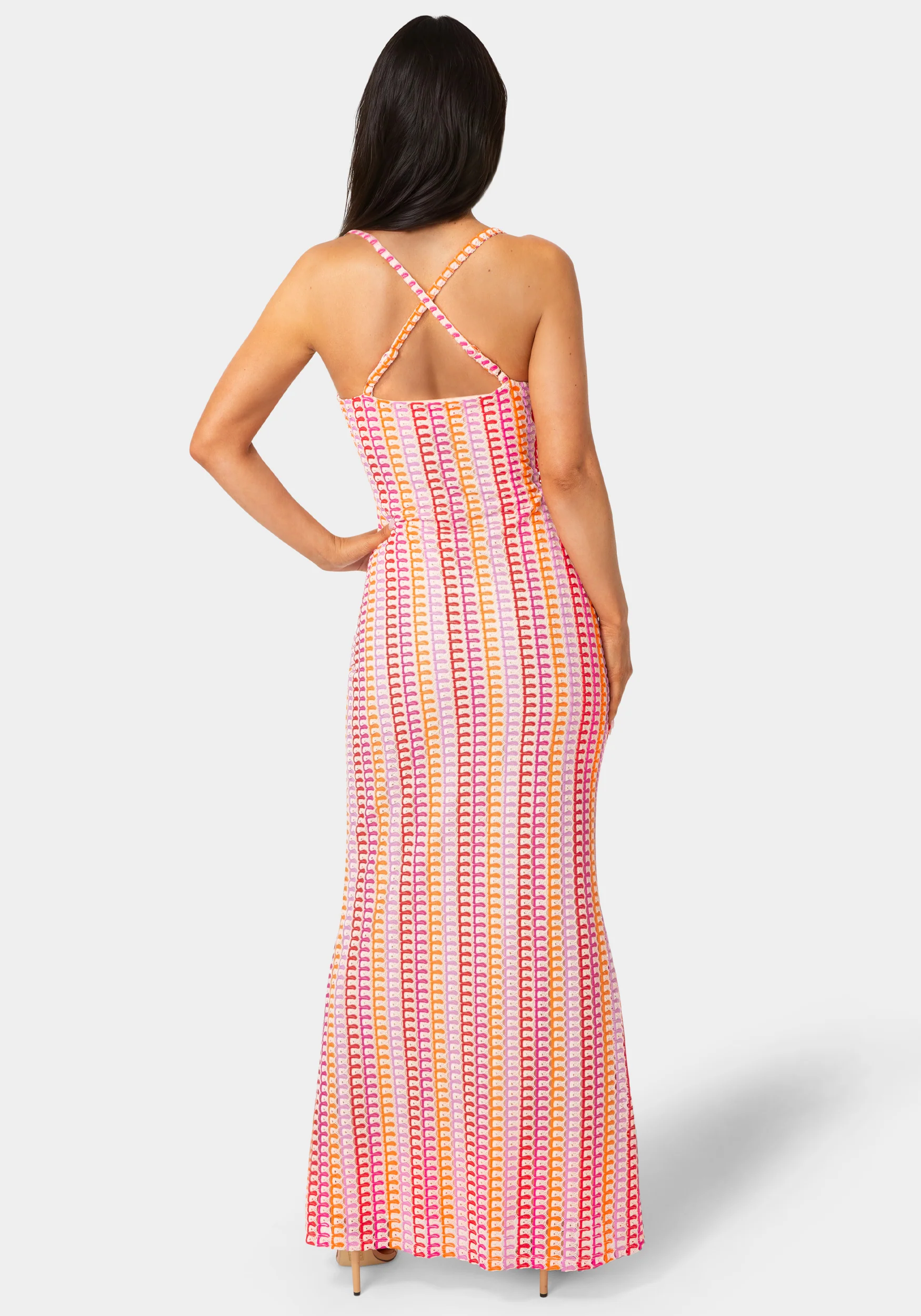 Printed Bodycon Maxi Dress - Image 3