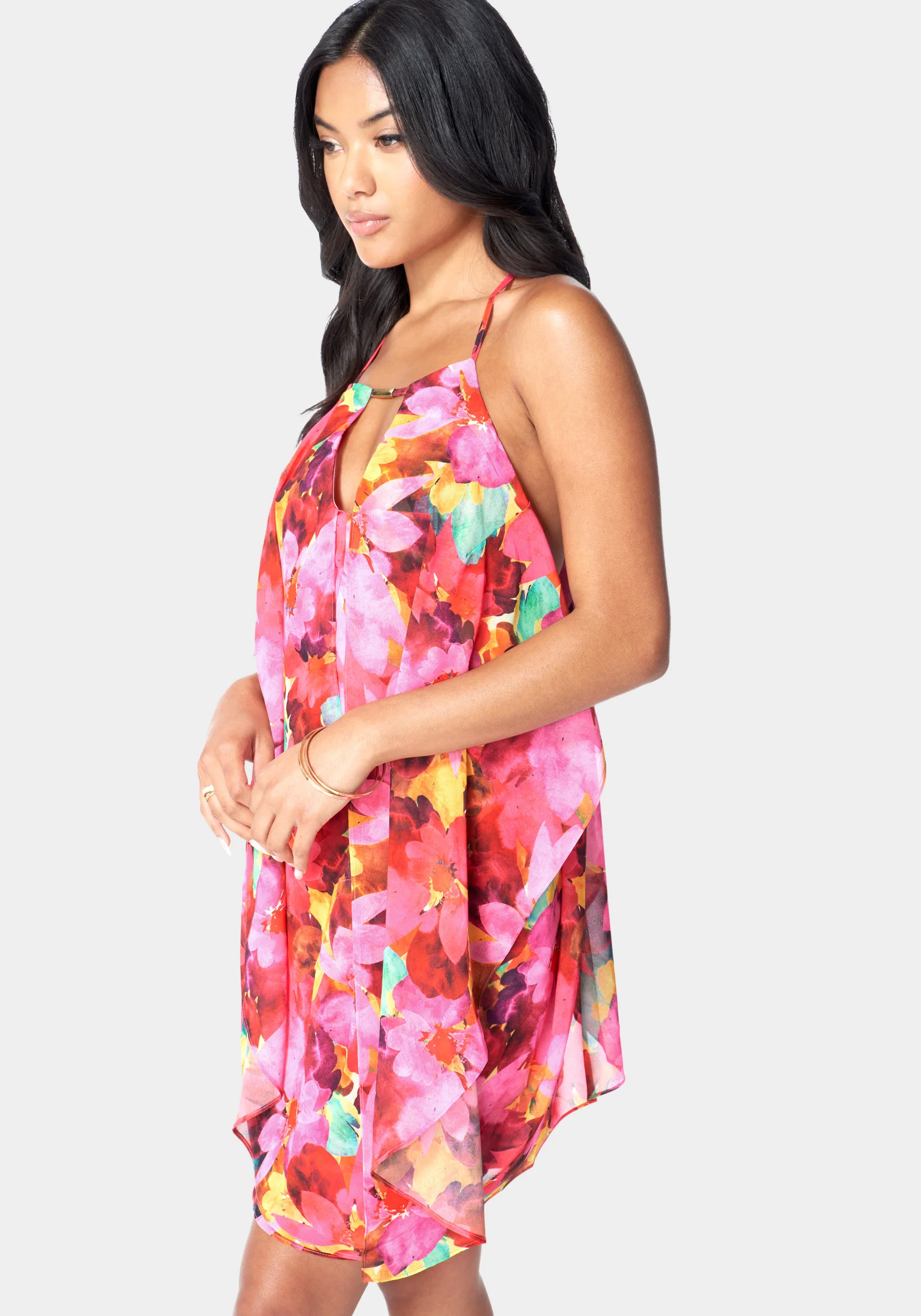 Printed Drape Shift Dress - Image 2