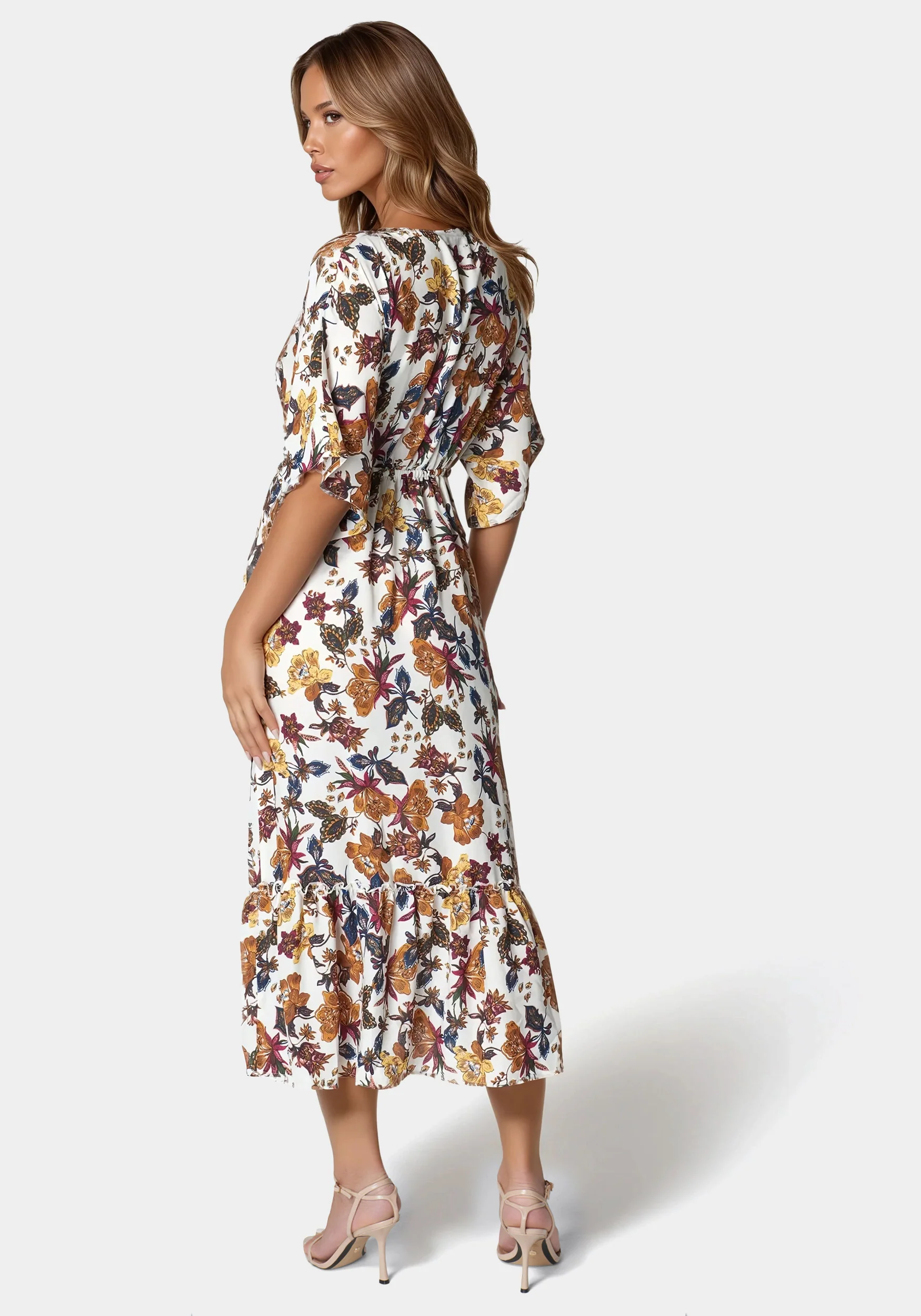 Printed Kimono Dress - Image 3
