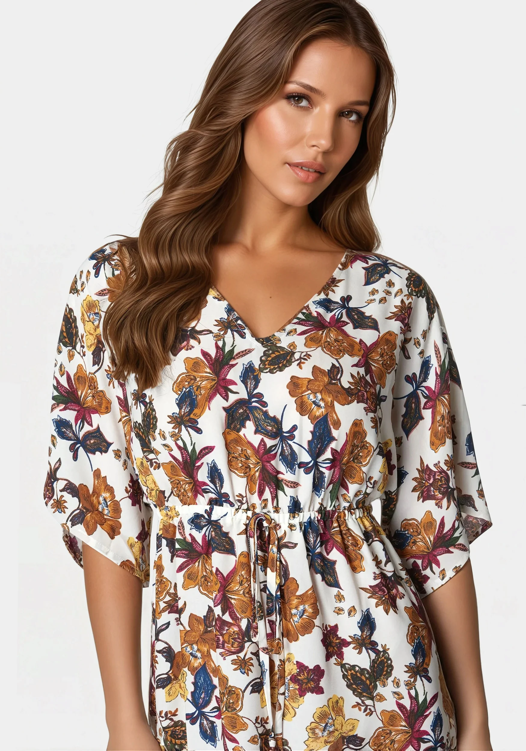 Printed Kimono Dress - Image 4