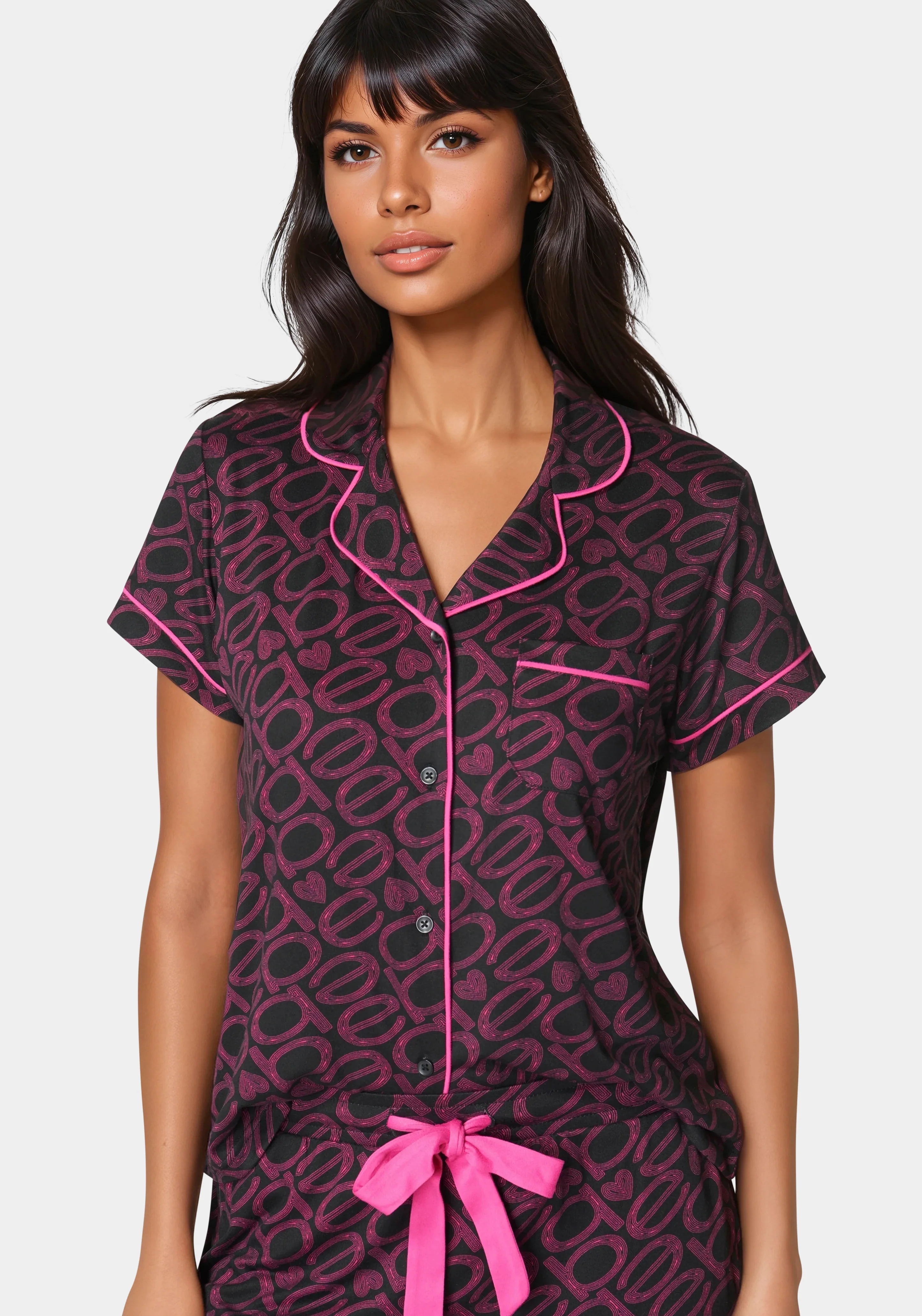 Printed Notch Collar Pant Set - Image 4