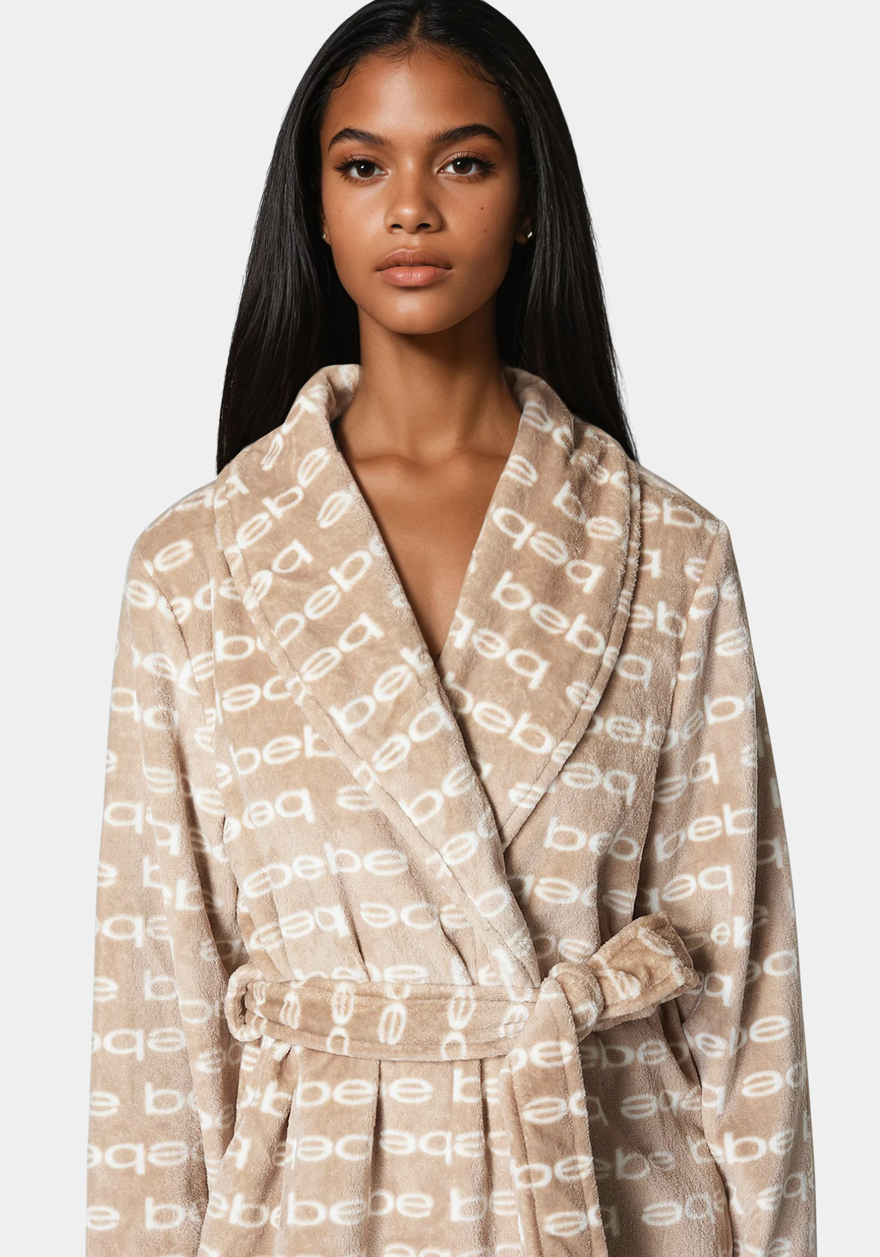 Printed Plush Robe - Image 4
