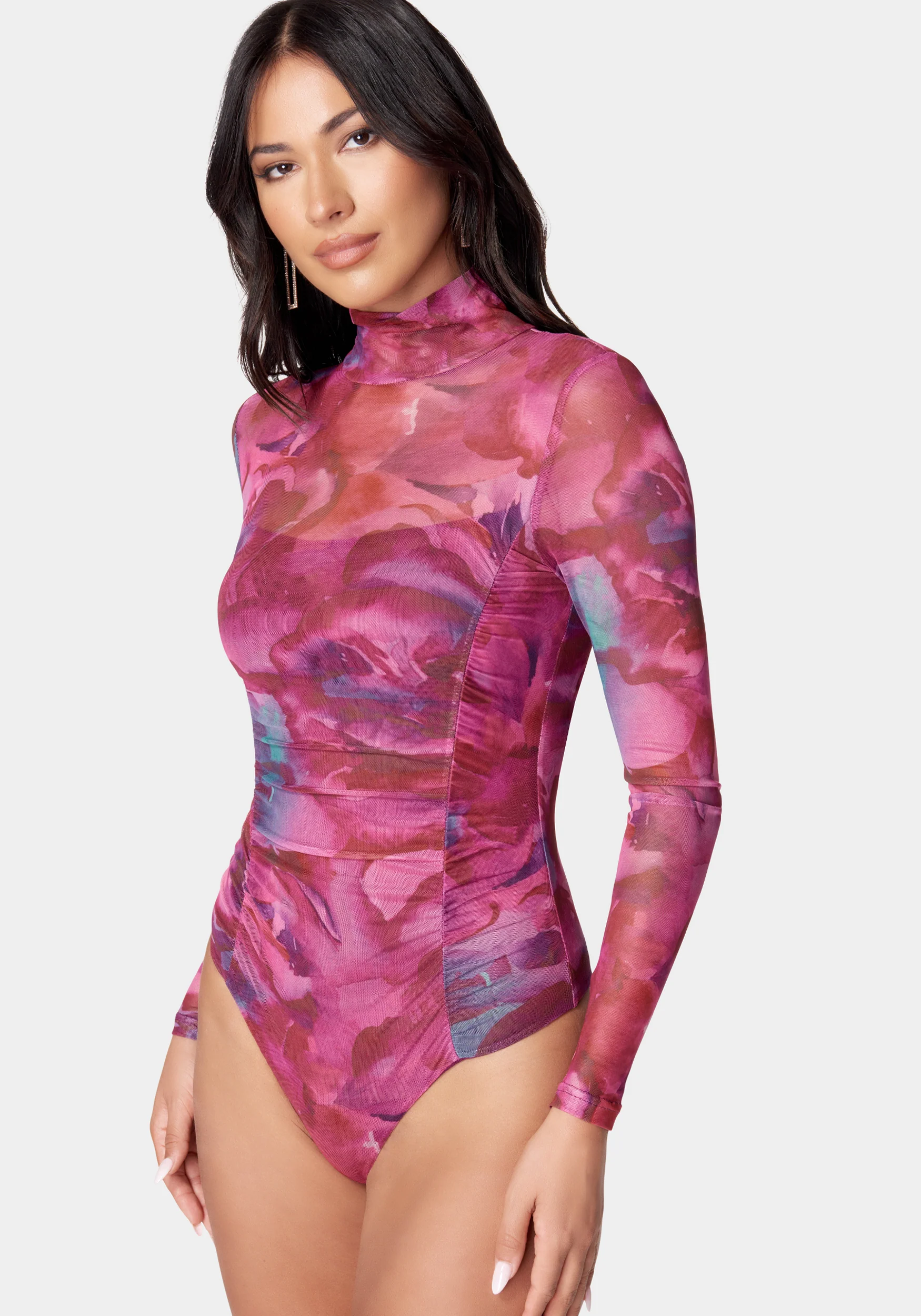 Printed Ruched Bodysuit - Image 2