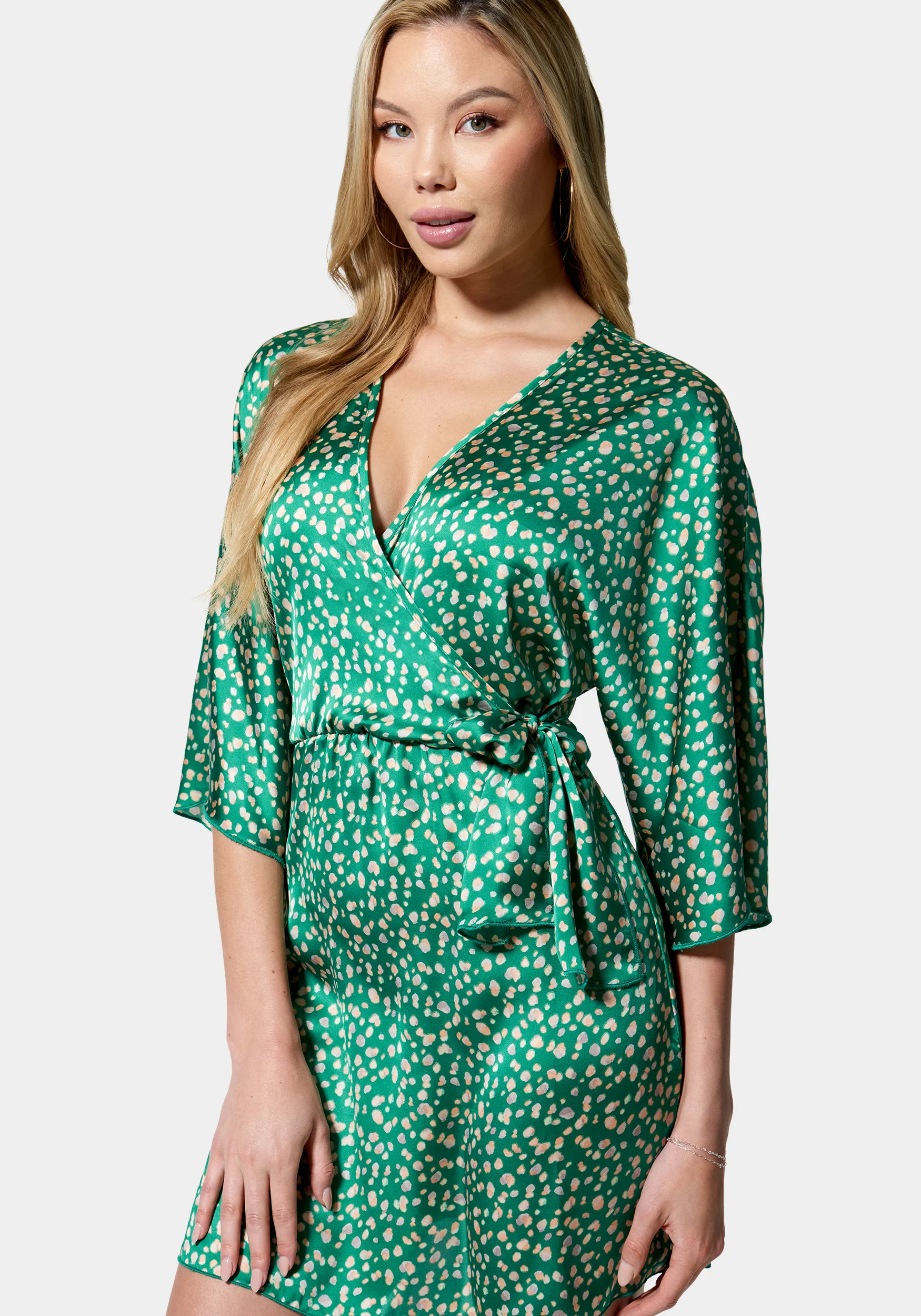 Printed Satin Kimono - Image 2