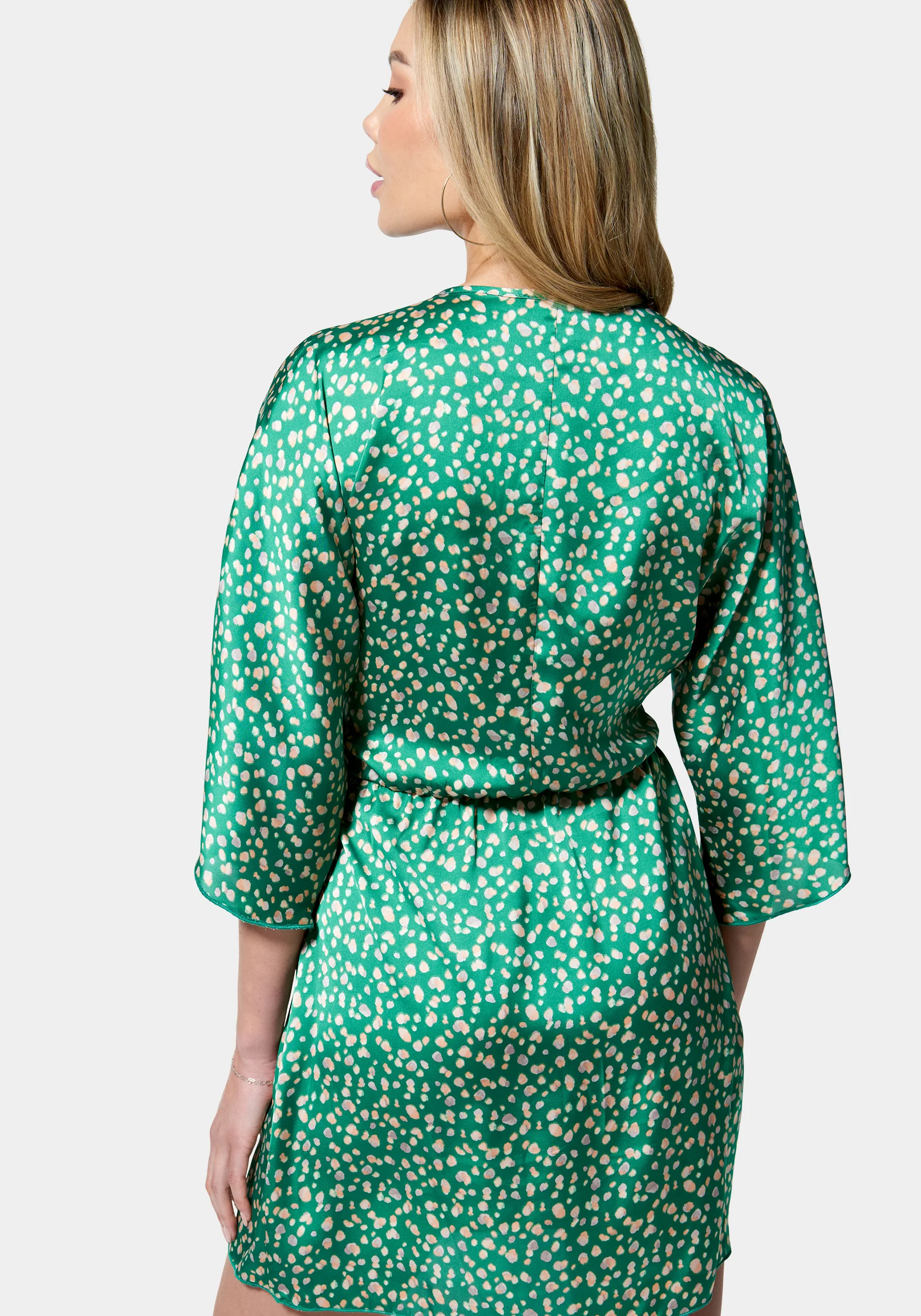 Printed Satin Kimono - Image 3
