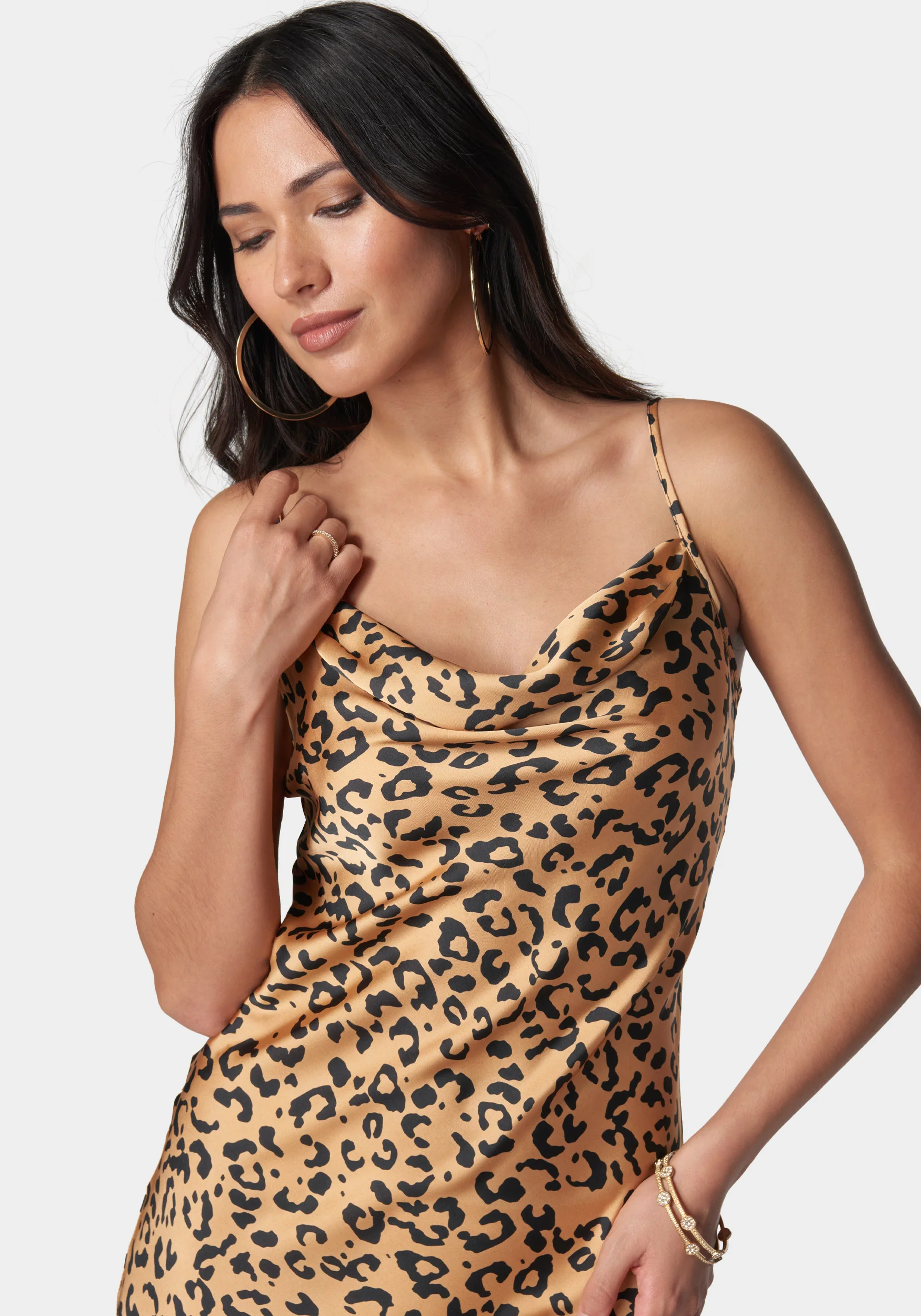 Printed Satin Midi Dress - Image 5