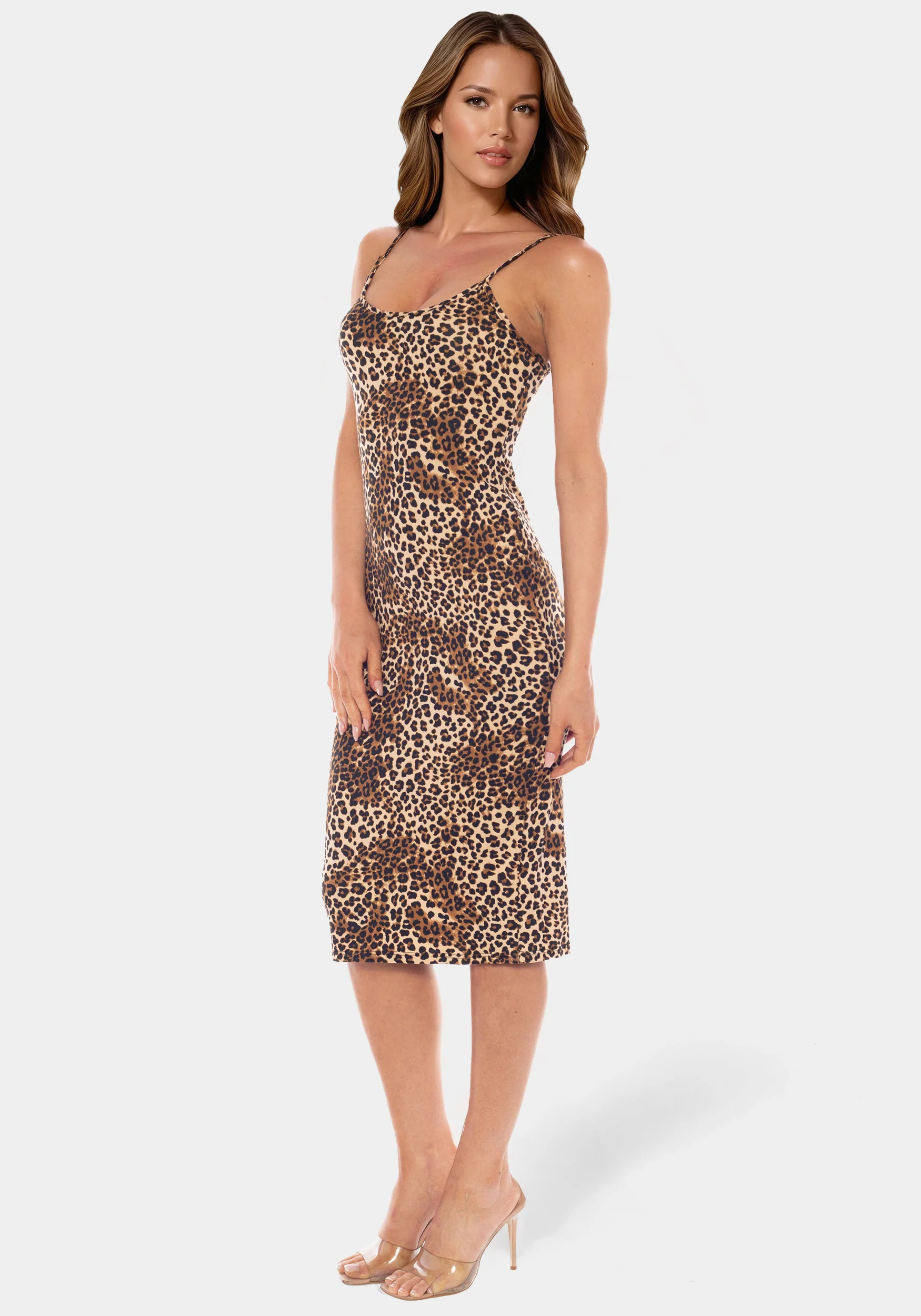 Printed Slip Knit Midi Dress - Image 2